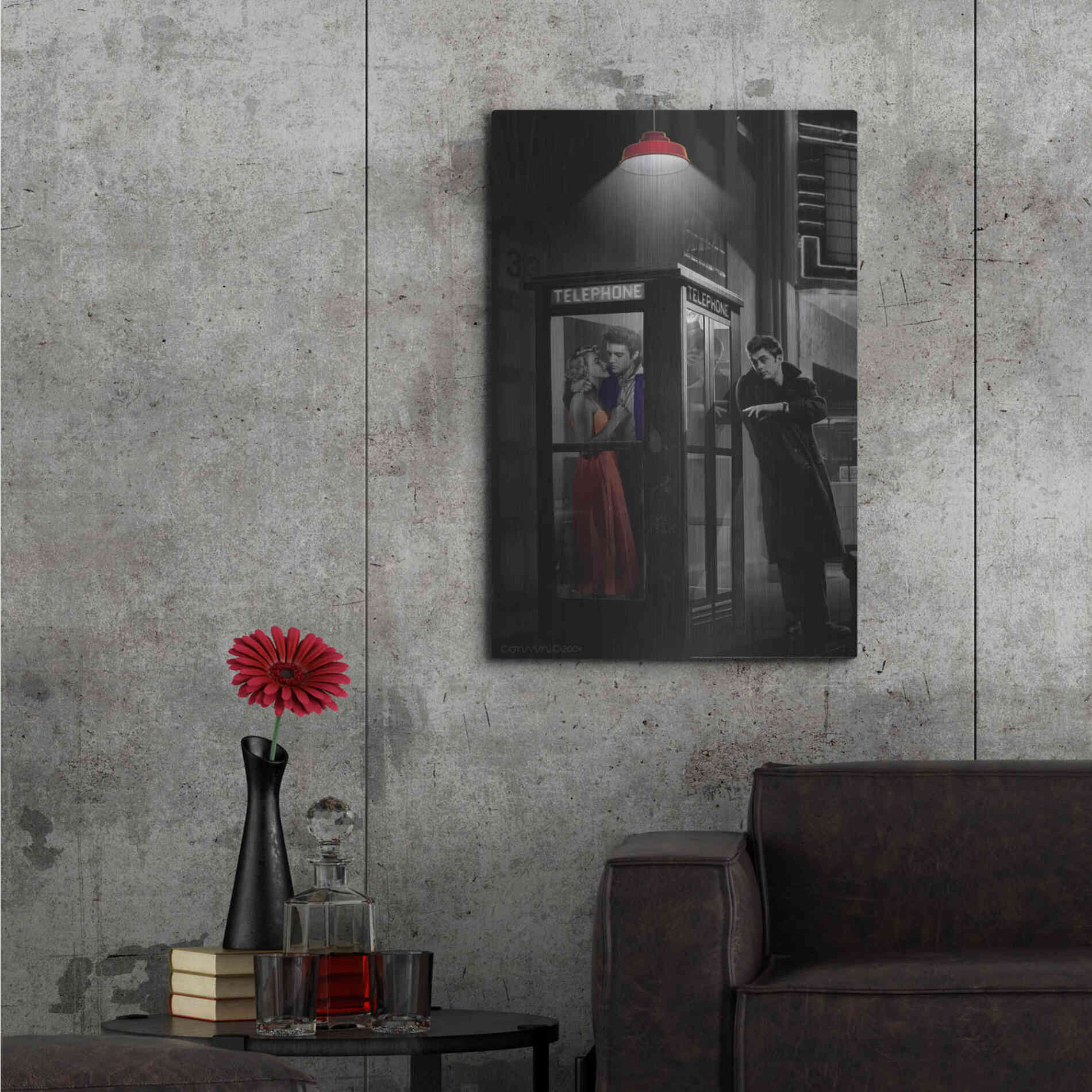 Luxe Metal Art 'Midnight Matinee BW' by Chris Consani, Metal Wall Art,24x36