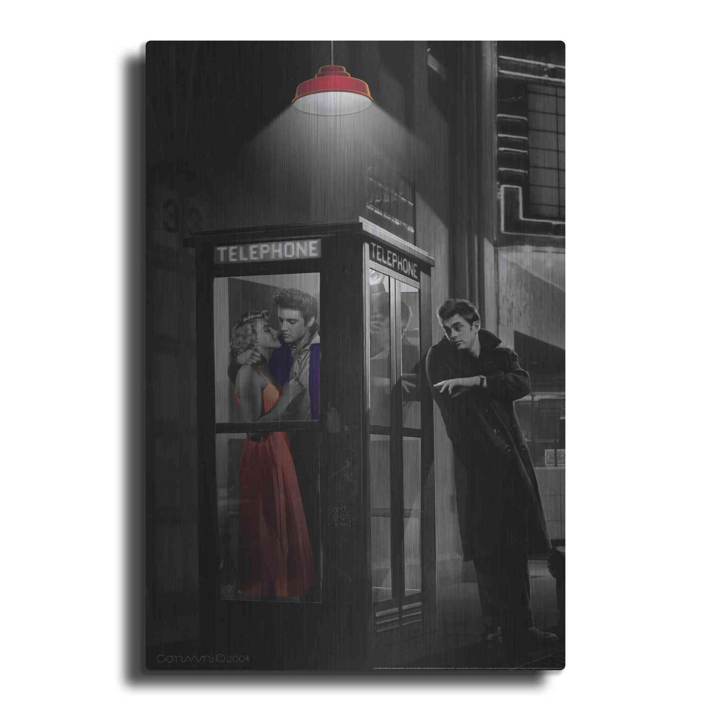 Luxe Metal Art 'Midnight Matinee BW' by Chris Consani, Metal Wall Art