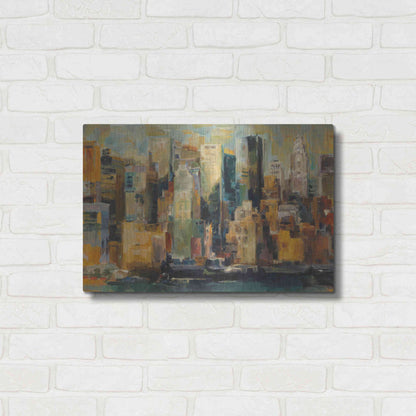 Luxe Metal Art 'New York New York' by Marilyn Hageman, Metal Wall Art,24x16