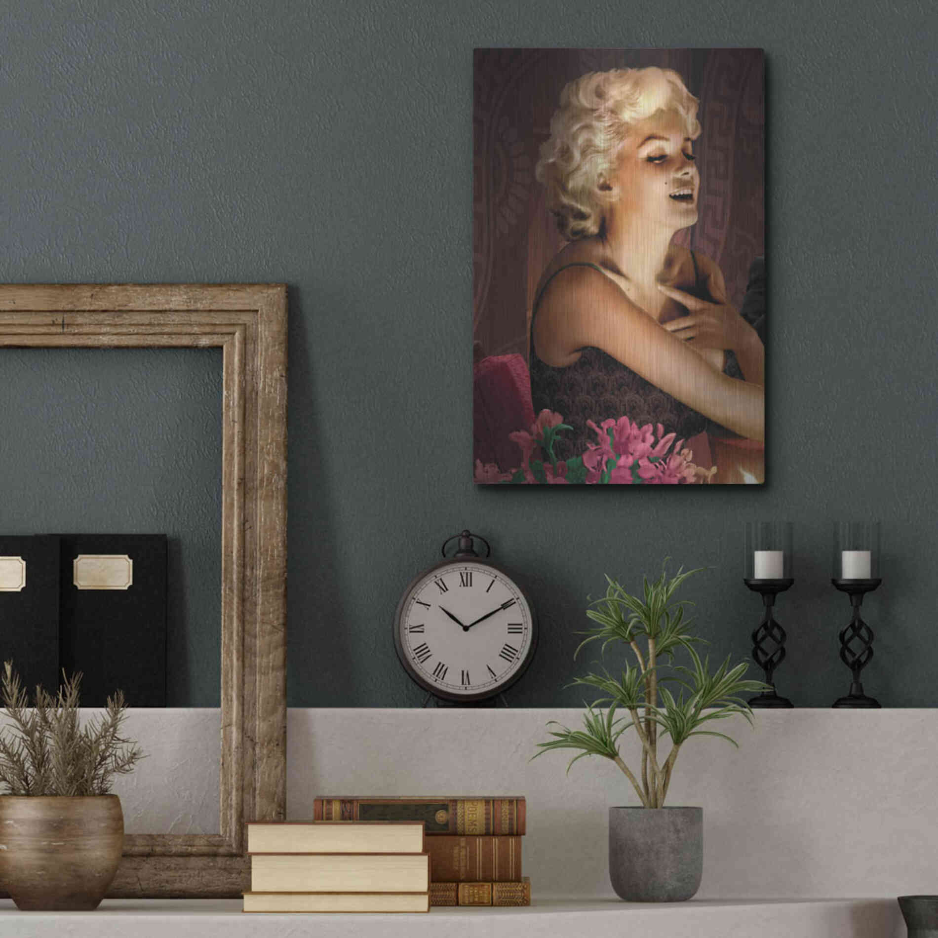 Luxe Metal Art 'Marilyn's Touch' by Chris Consani, Metal Wall Art,12x16