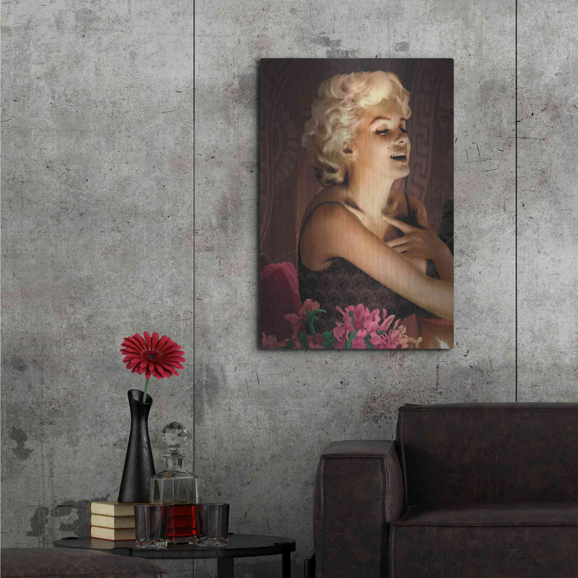 Luxe Metal Art 'Marilyn's Touch' by Chris Consani, Metal Wall Art,24x36