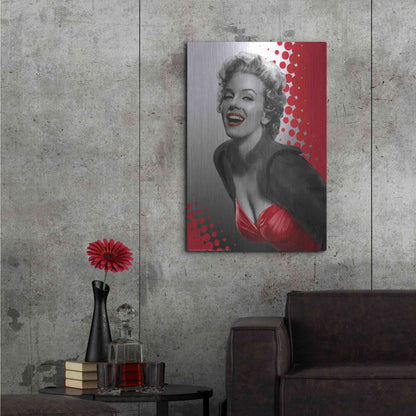 Luxe Metal Art 'Marilyn Red Dots' by Chris Consani, Metal Wall Art,24x36