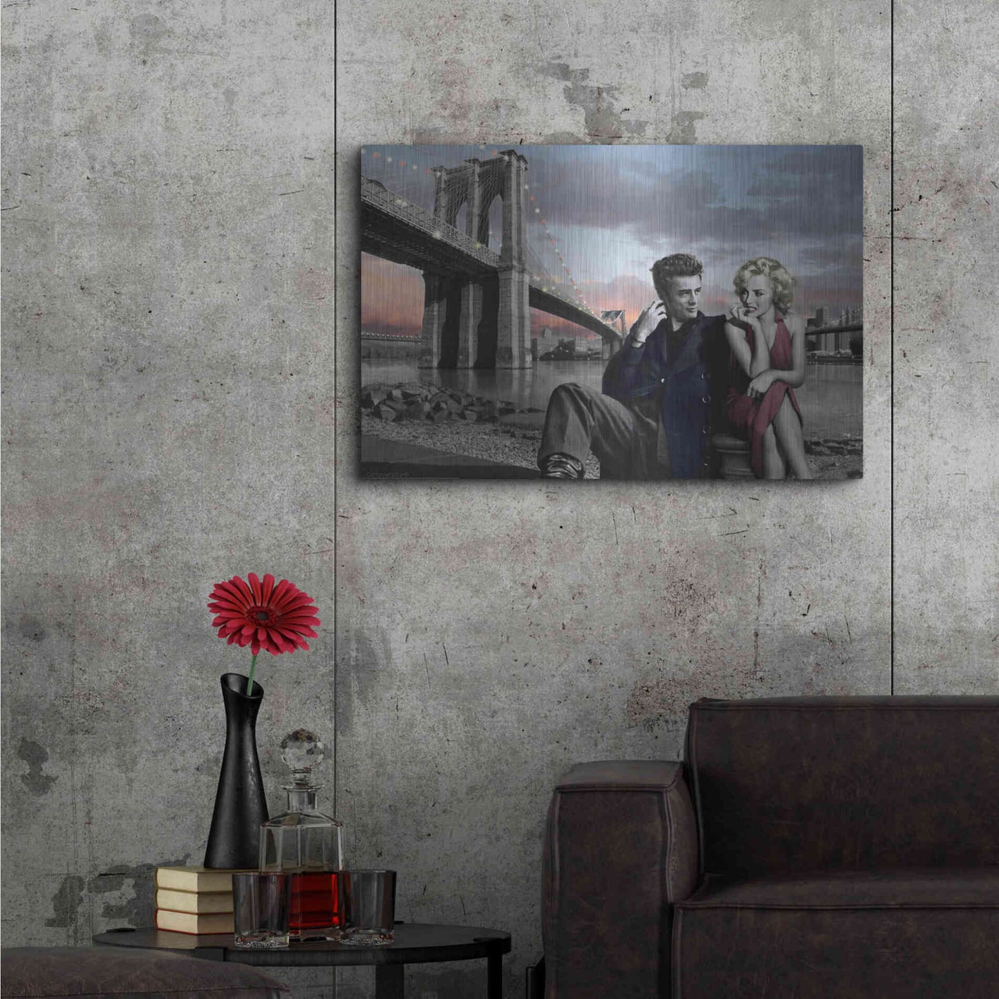 Luxe Metal Art 'Brooklyn Bridge' by Chris Consani, Metal Wall Art,36x24