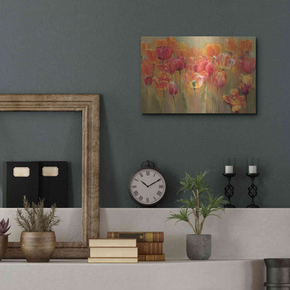 Luxe Metal Art 'Tulips in the Midst III' by Marilyn Hageman, Metal Wall Art,16x12