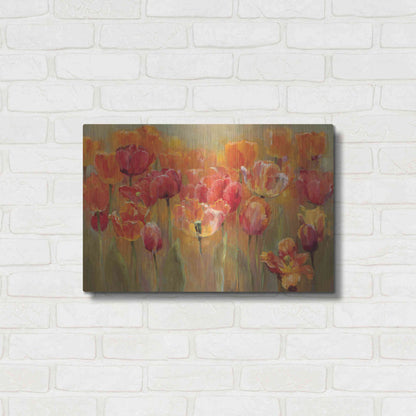 Luxe Metal Art 'Tulips in the Midst III' by Marilyn Hageman, Metal Wall Art,24x16