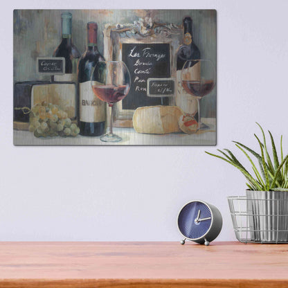 Luxe Metal Art 'Les Fromages' by Marilyn Hageman, Metal Wall Art,16x12