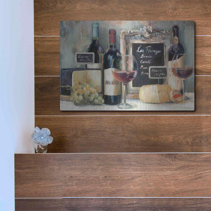 Luxe Metal Art 'Les Fromages' by Marilyn Hageman, Metal Wall Art,16x12