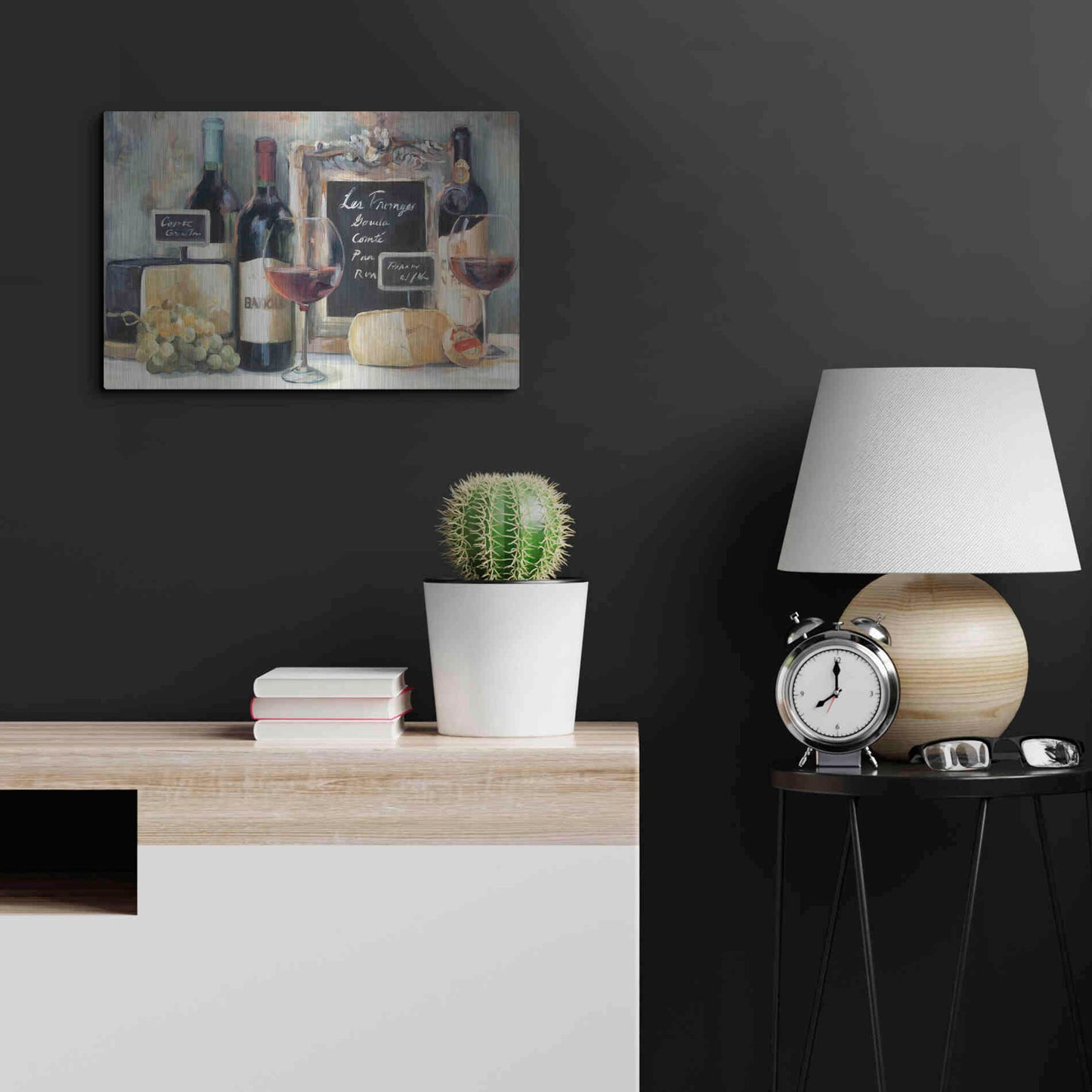 Luxe Metal Art 'Les Fromages' by Marilyn Hageman, Metal Wall Art,24x16