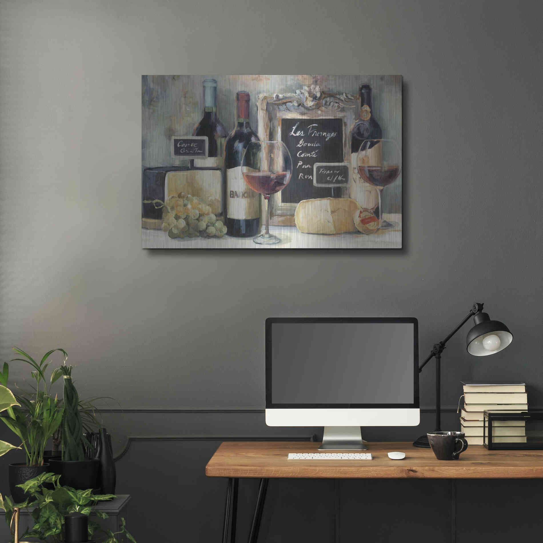 Luxe Metal Art 'Les Fromages' by Marilyn Hageman, Metal Wall Art,36x24