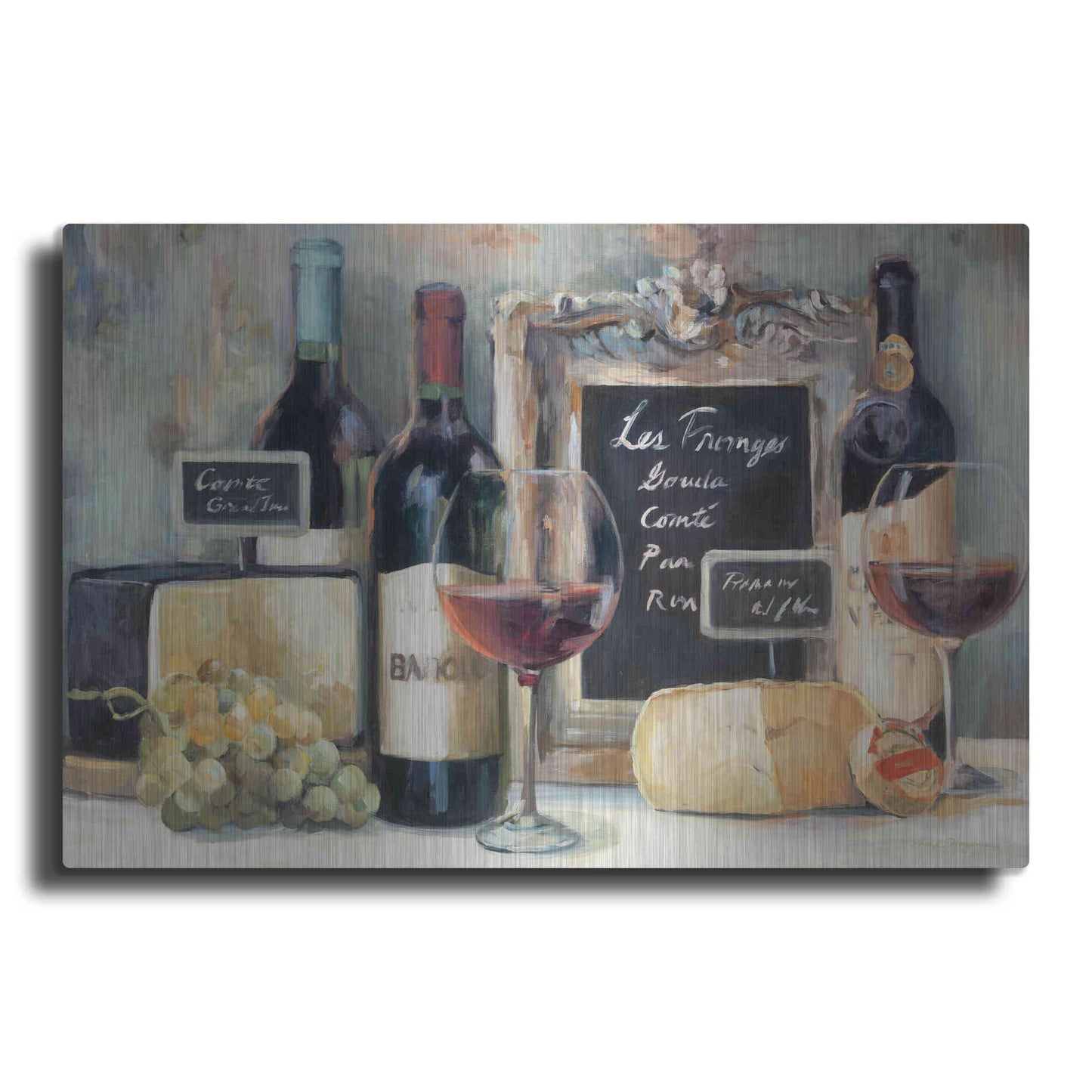 Luxe Metal Art 'Les Fromages' by Marilyn Hageman, Metal Wall Art