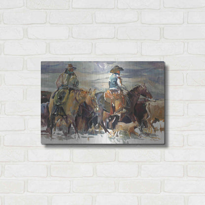 Luxe Metal Art 'The Roundup' by Marilyn Hageman, Metal Wall Art,24x16