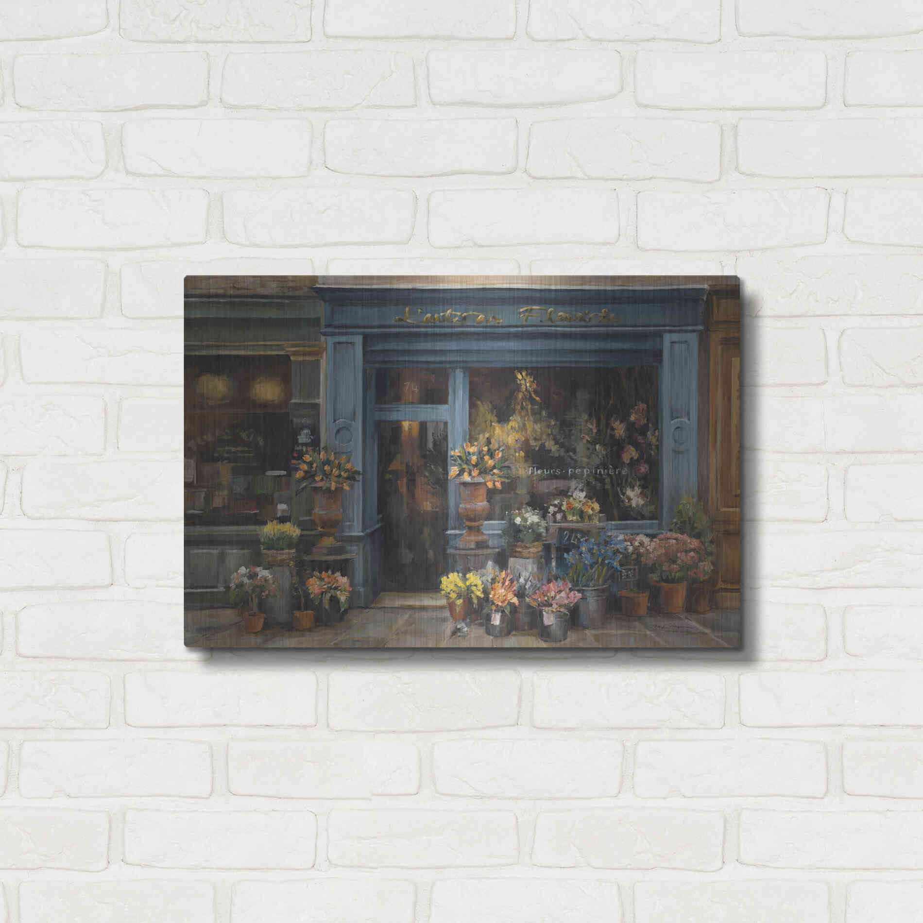 Luxe Metal Art 'Lartisan Fleuriste' by Marilyn Hageman, Metal Wall Art,24x16