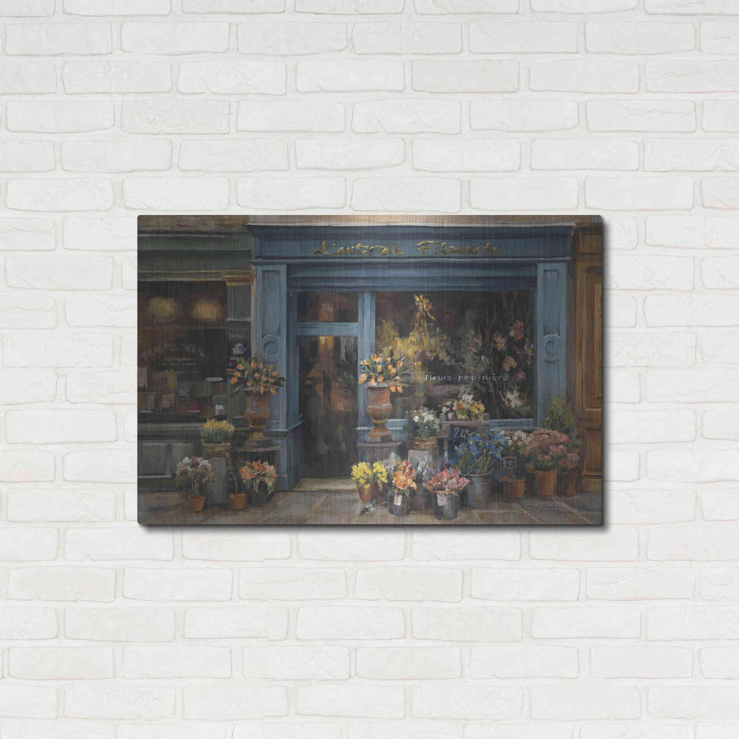Luxe Metal Art 'Lartisan Fleuriste' by Marilyn Hageman, Metal Wall Art,36x24