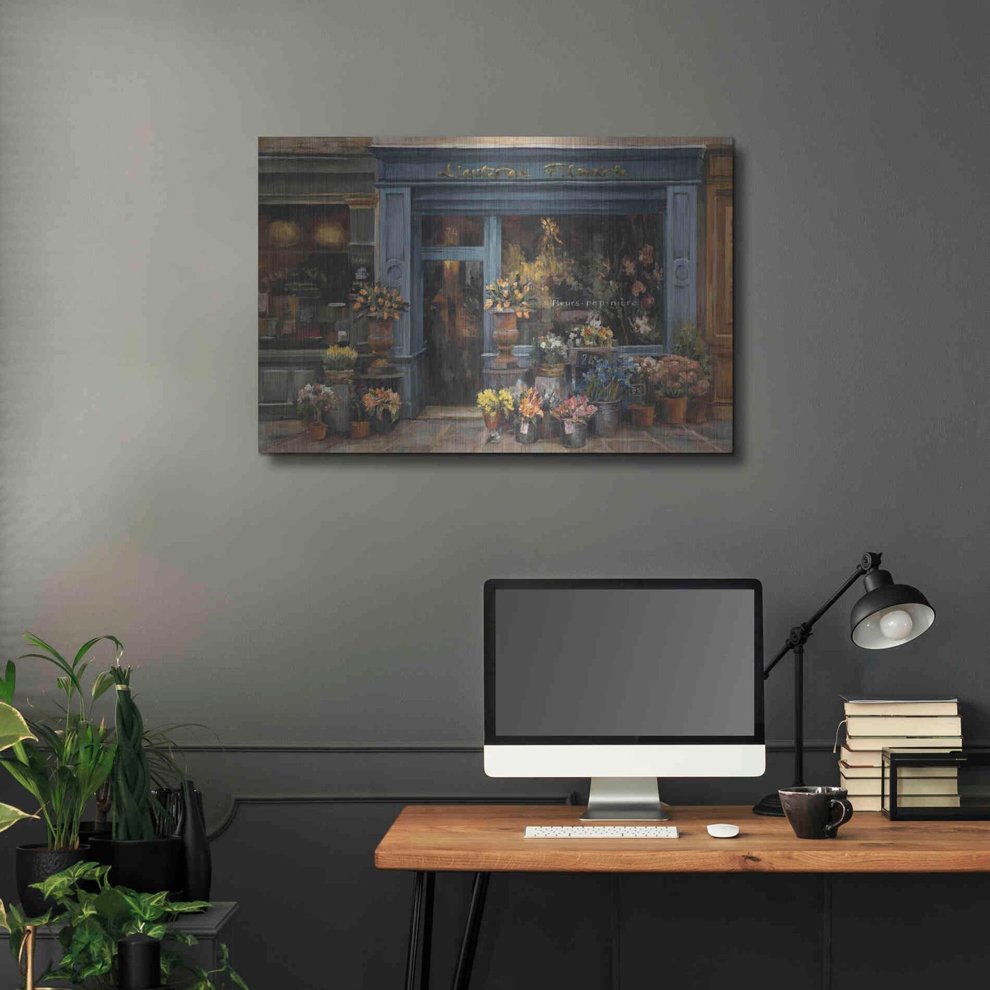 Luxe Metal Art 'Lartisan Fleuriste' by Marilyn Hageman, Metal Wall Art,36x24