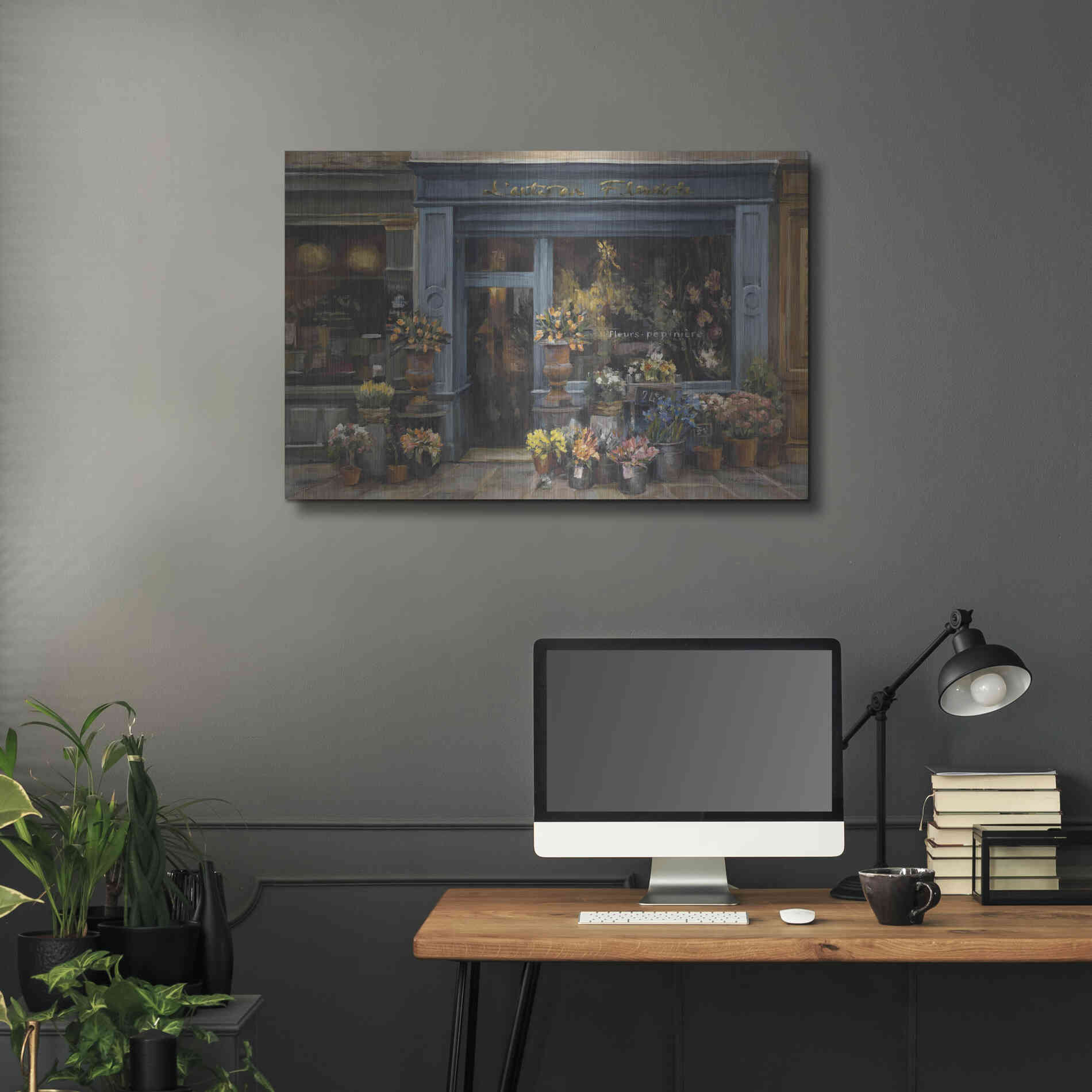 Luxe Metal Art 'Lartisan Fleuriste' by Marilyn Hageman, Metal Wall Art,36x24