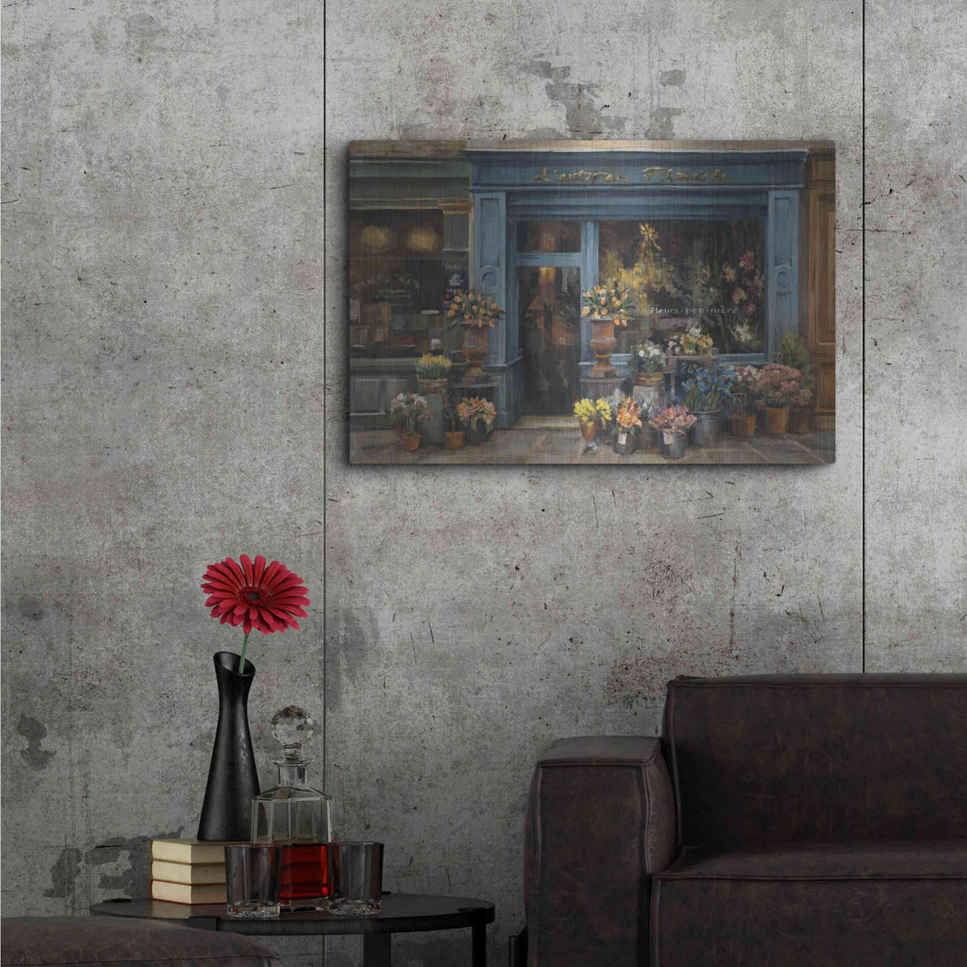 Luxe Metal Art 'Lartisan Fleuriste' by Marilyn Hageman, Metal Wall Art,36x24