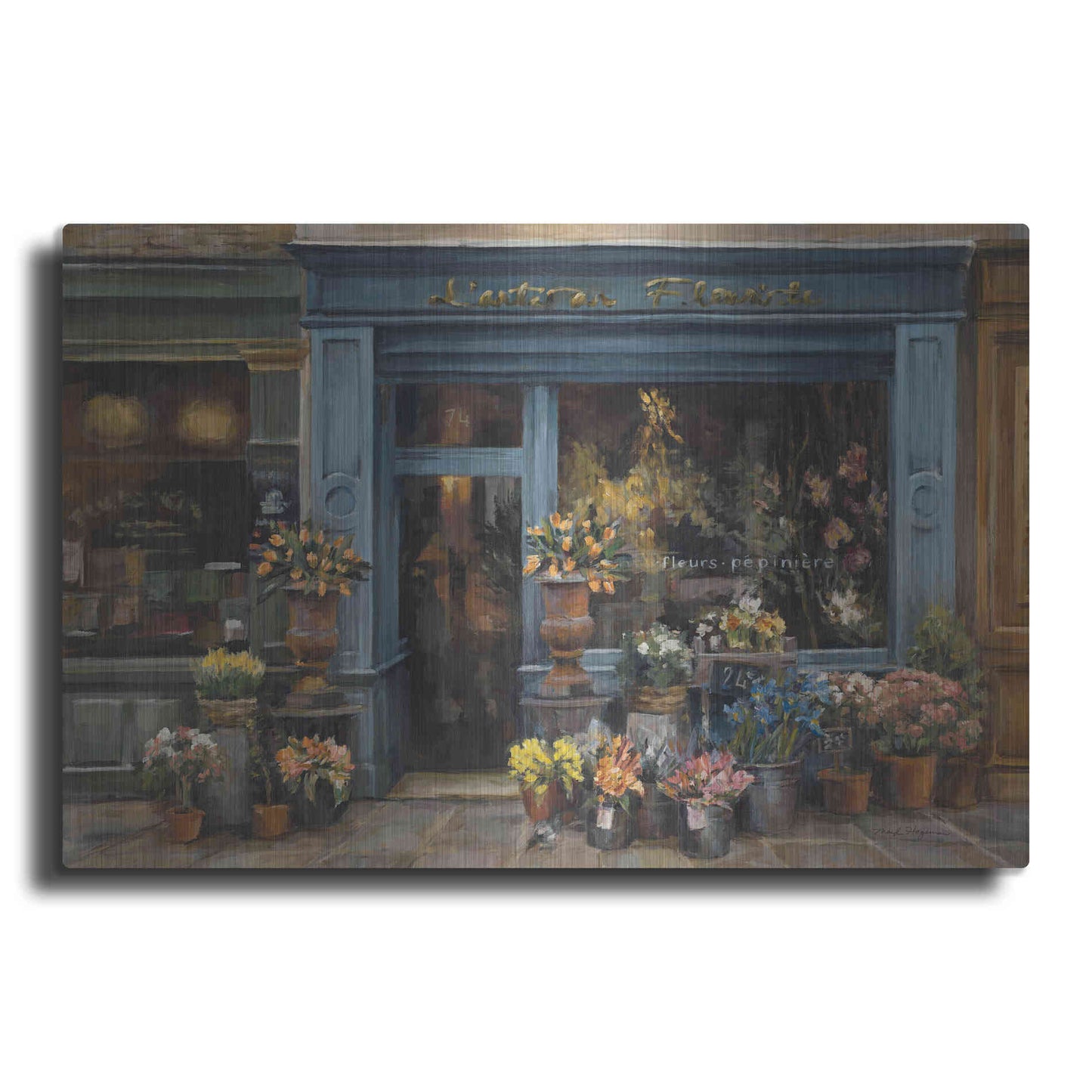 Luxe Metal Art 'Lartisan Fleuriste' by Marilyn Hageman, Metal Wall Art