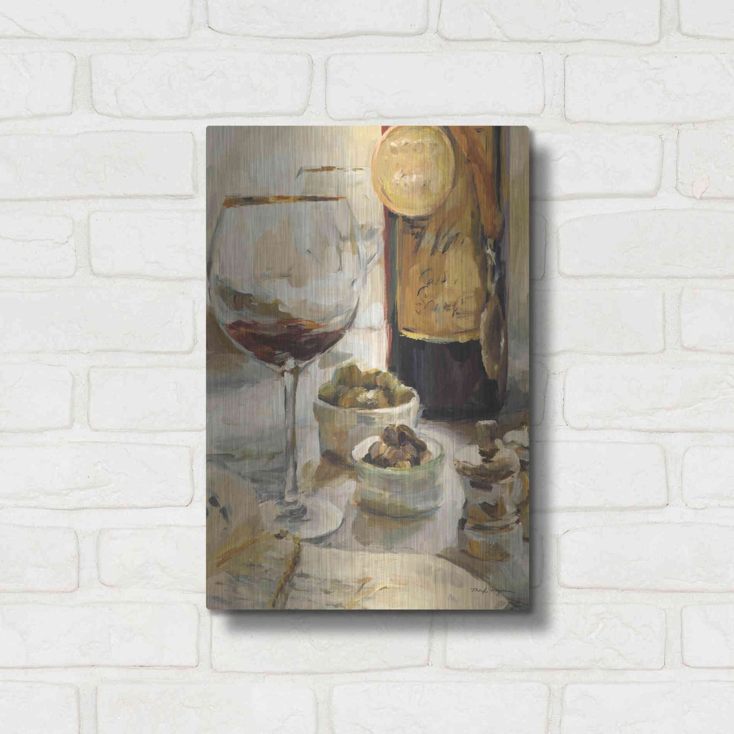 Luxe Metal Art 'Award Winning Wine I' by Marilyn Hageman, Metal Wall Art,12x16