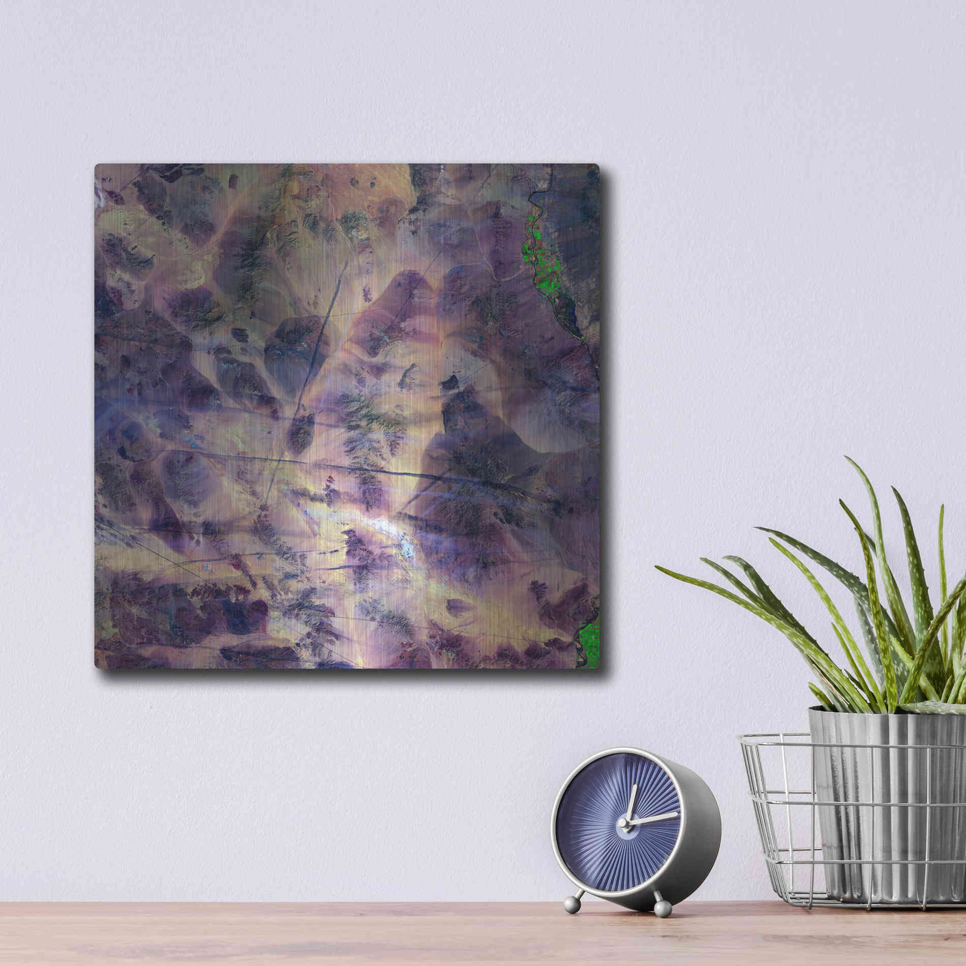 Luxe Metal Art 'Earth As Art: Contrails' Metal Wall Art,12x12