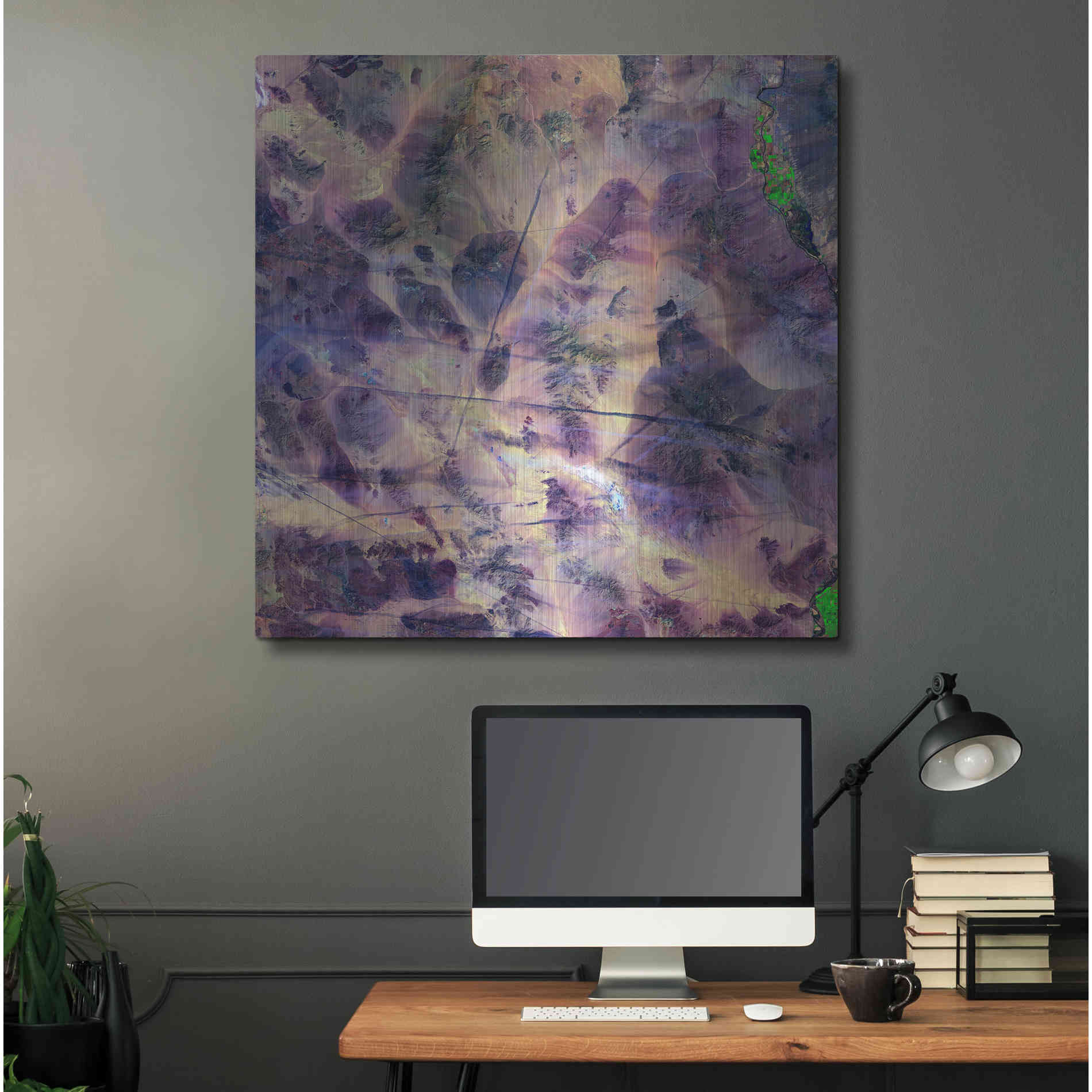 Luxe Metal Art 'Earth As Art: Contrails' Metal Wall Art,36x36