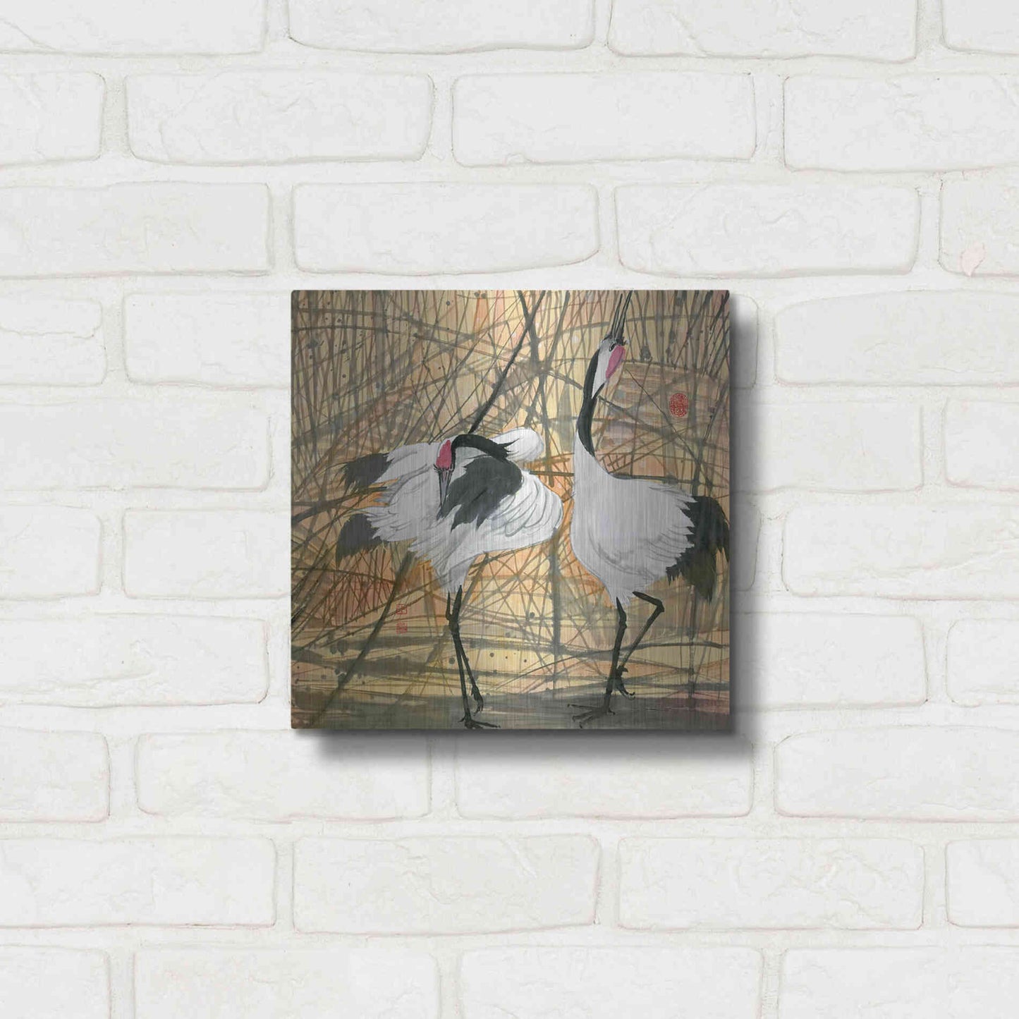 Luxe Metal Art 'Longevity' by River Han, Metal Wall Art,12x12