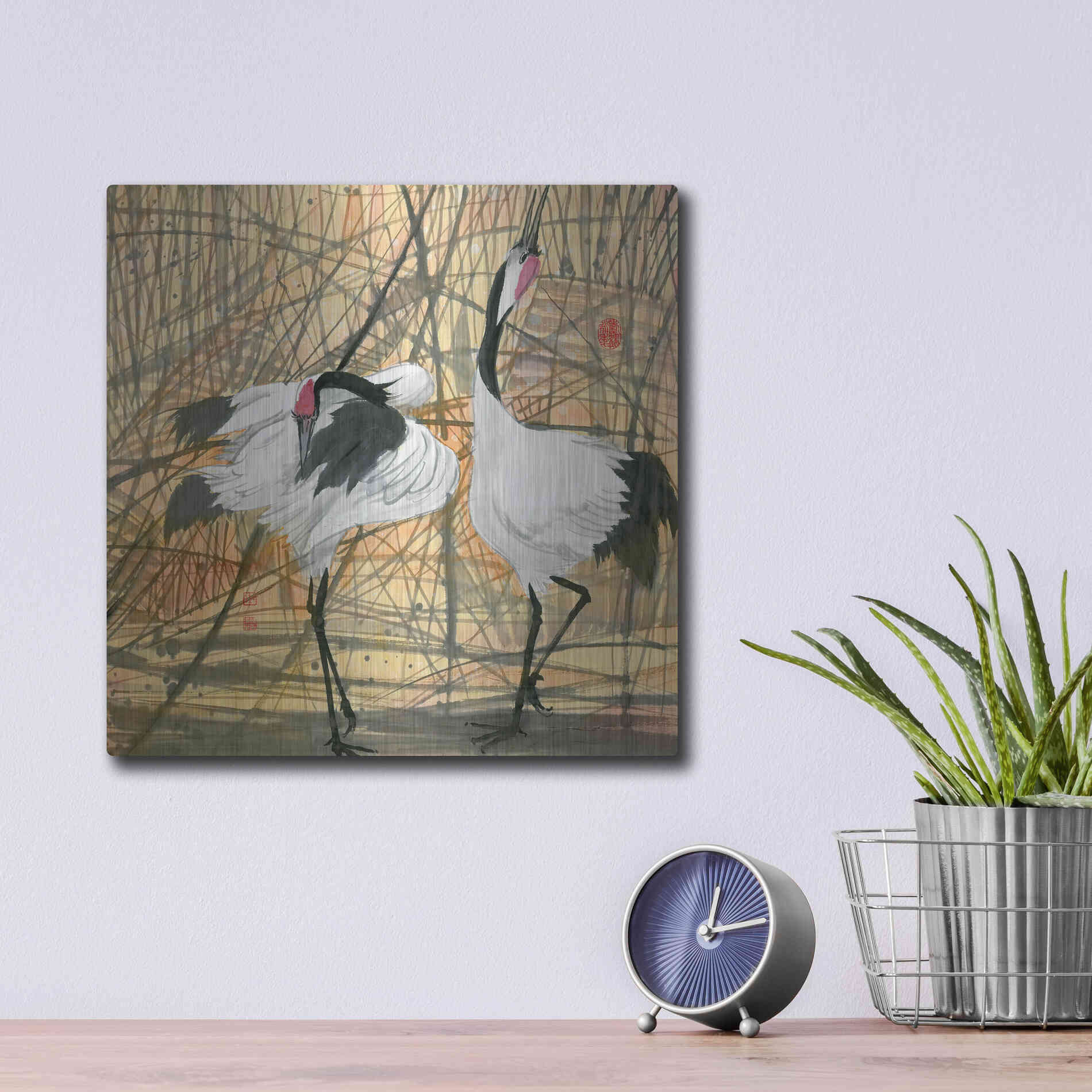 Luxe Metal Art 'Longevity' by River Han, Metal Wall Art,12x12