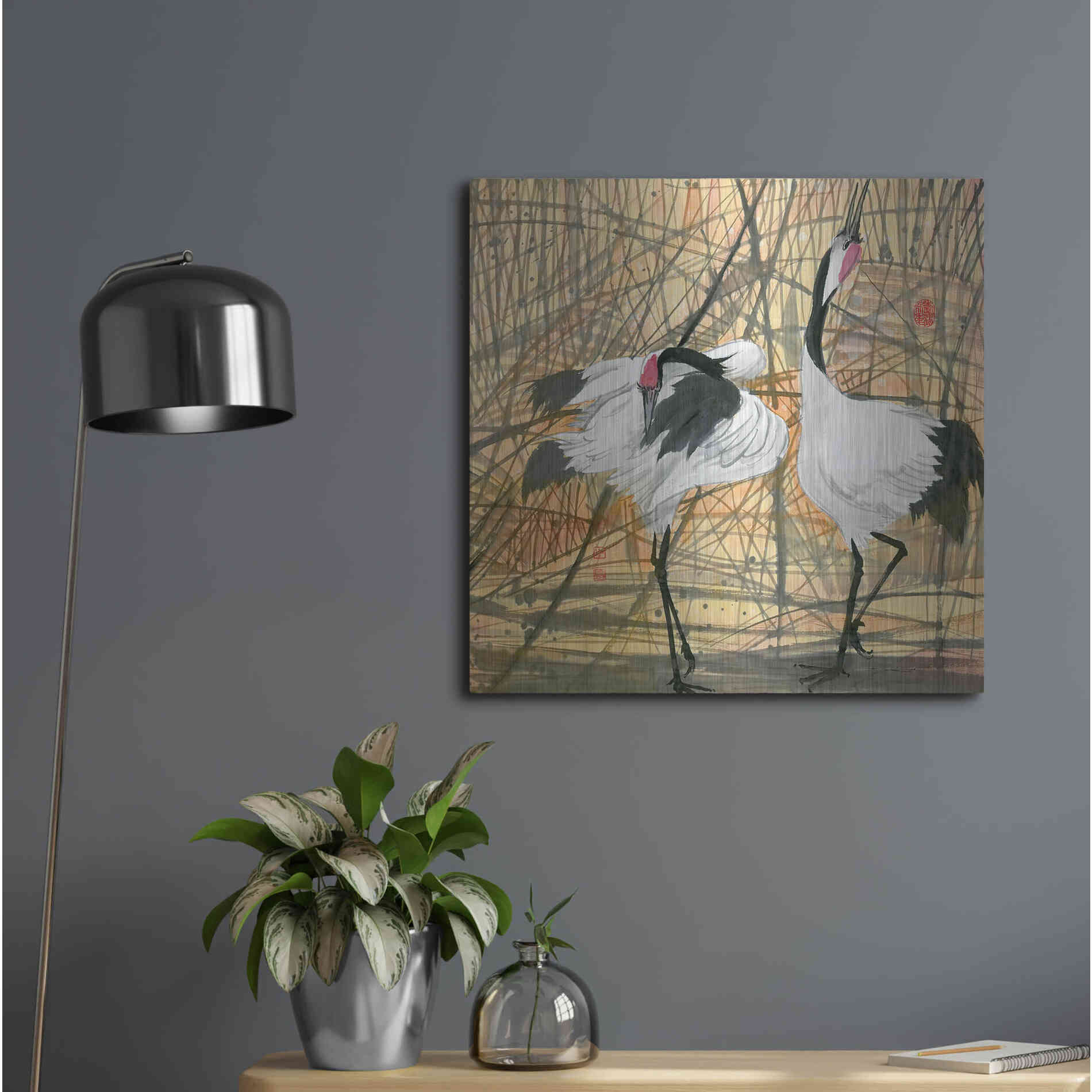 Luxe Metal Art 'Longevity' by River Han, Metal Wall Art,24x24