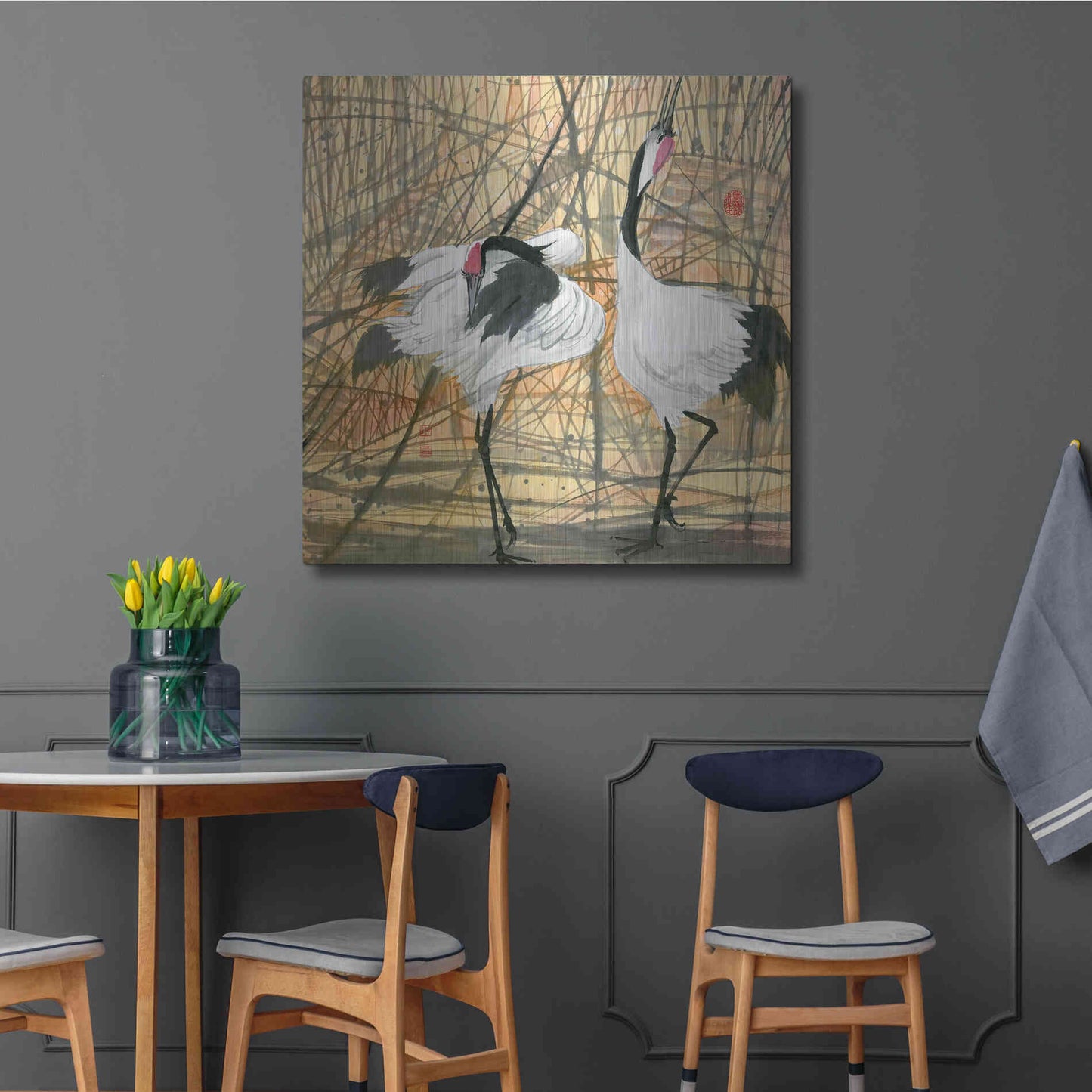 Luxe Metal Art 'Longevity' by River Han, Metal Wall Art,36x36