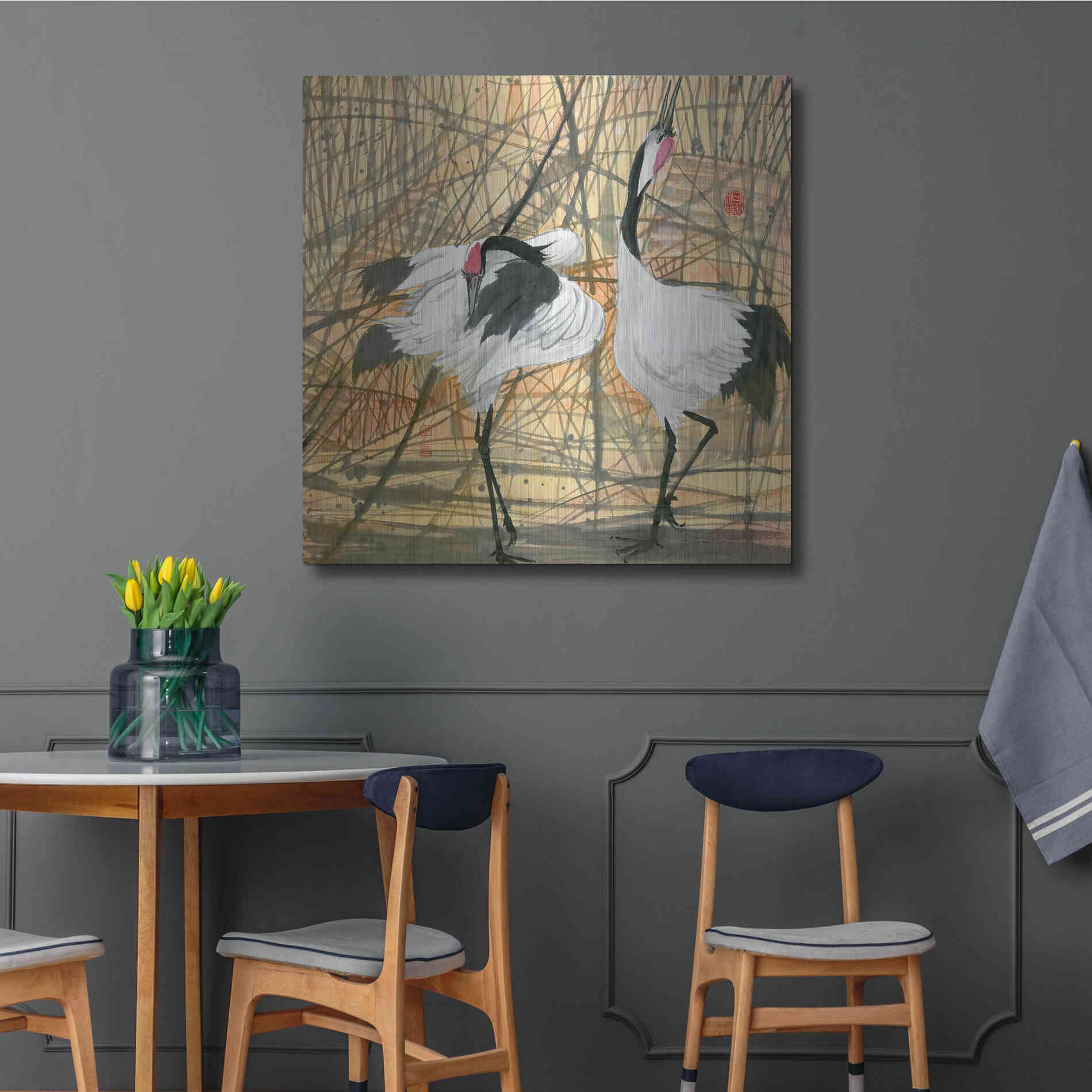 Luxe Metal Art 'Longevity' by River Han, Metal Wall Art,36x36