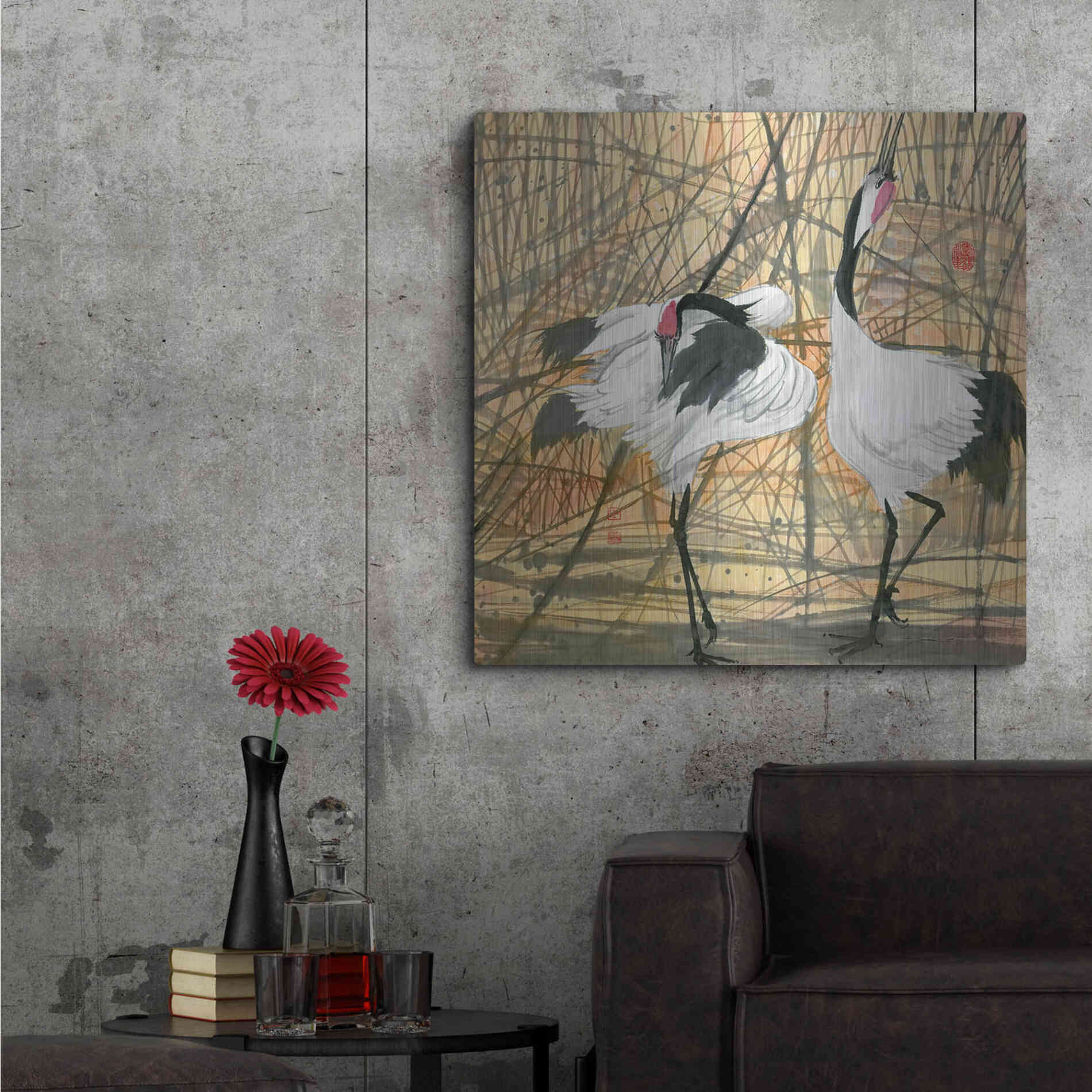 Luxe Metal Art 'Longevity' by River Han, Metal Wall Art,36x36