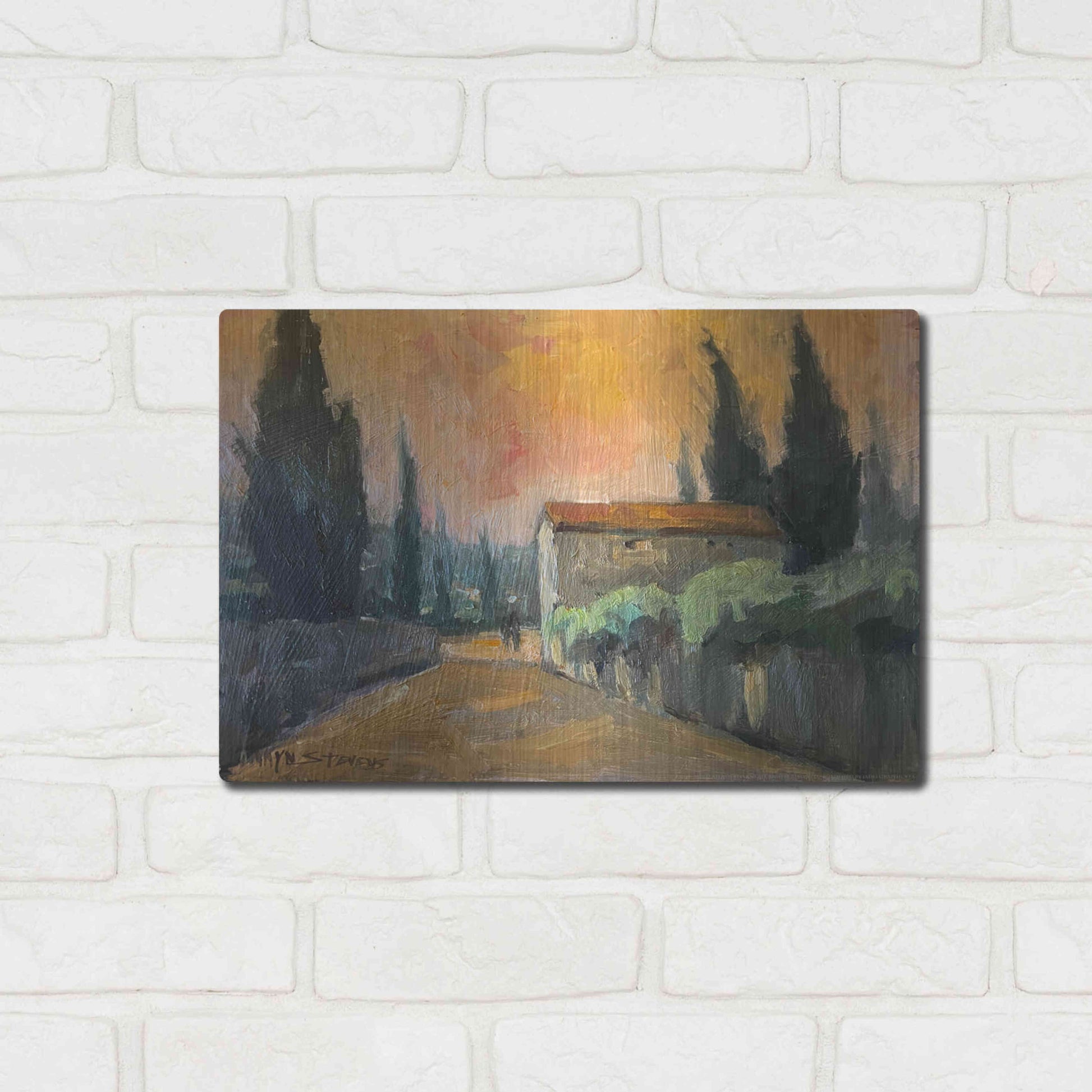 Luxe Metal Art 'French Farm' by Allayn Stevens, Metal Wall Art,16x12
