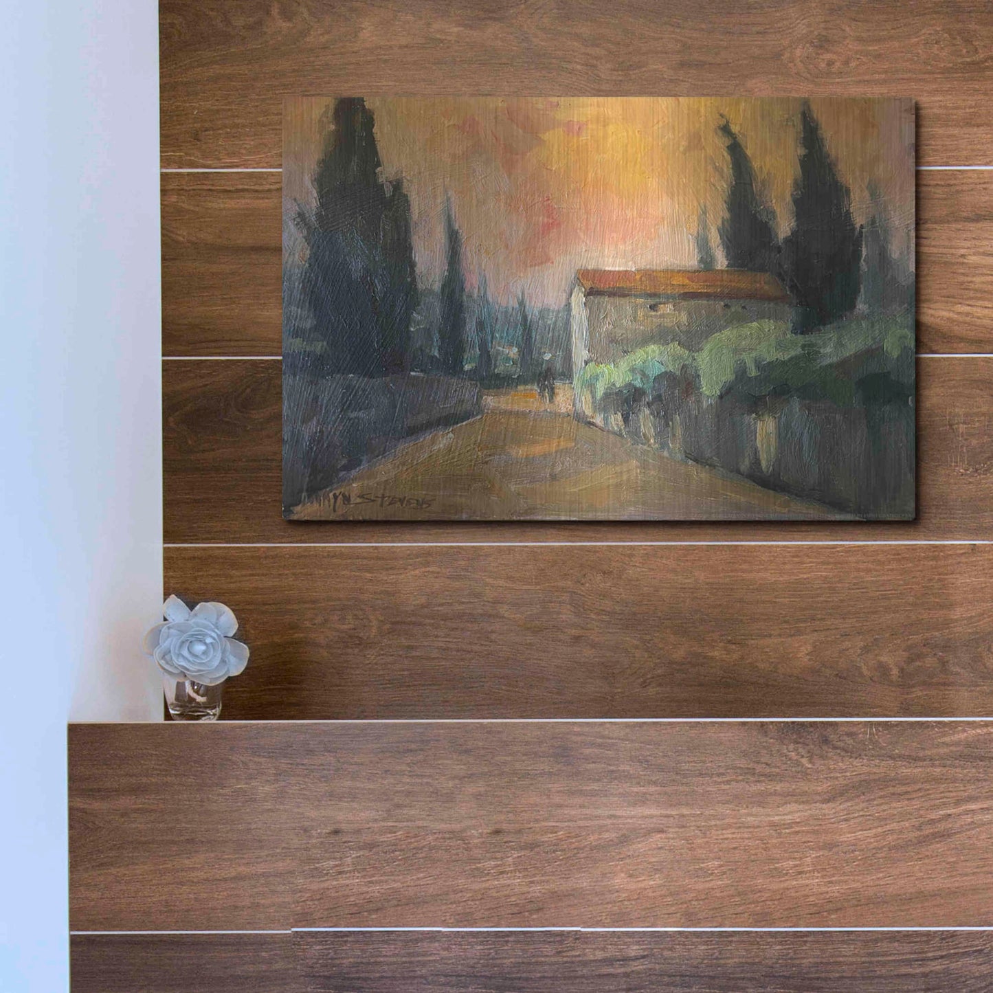 Luxe Metal Art 'French Farm' by Allayn Stevens, Metal Wall Art,16x12