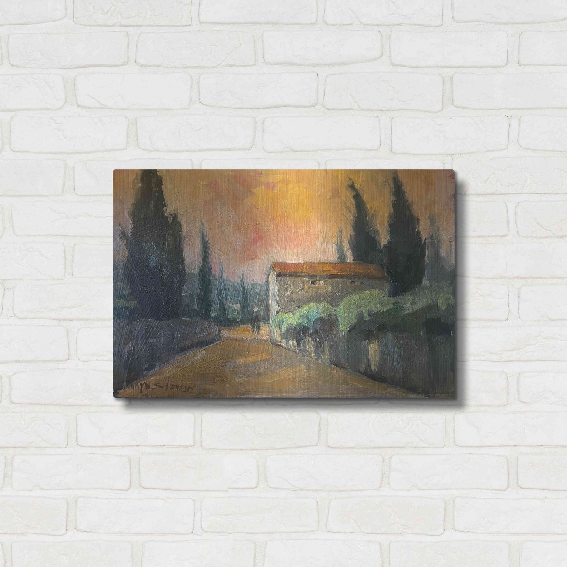 Luxe Metal Art 'French Farm' by Allayn Stevens, Metal Wall Art,24x16