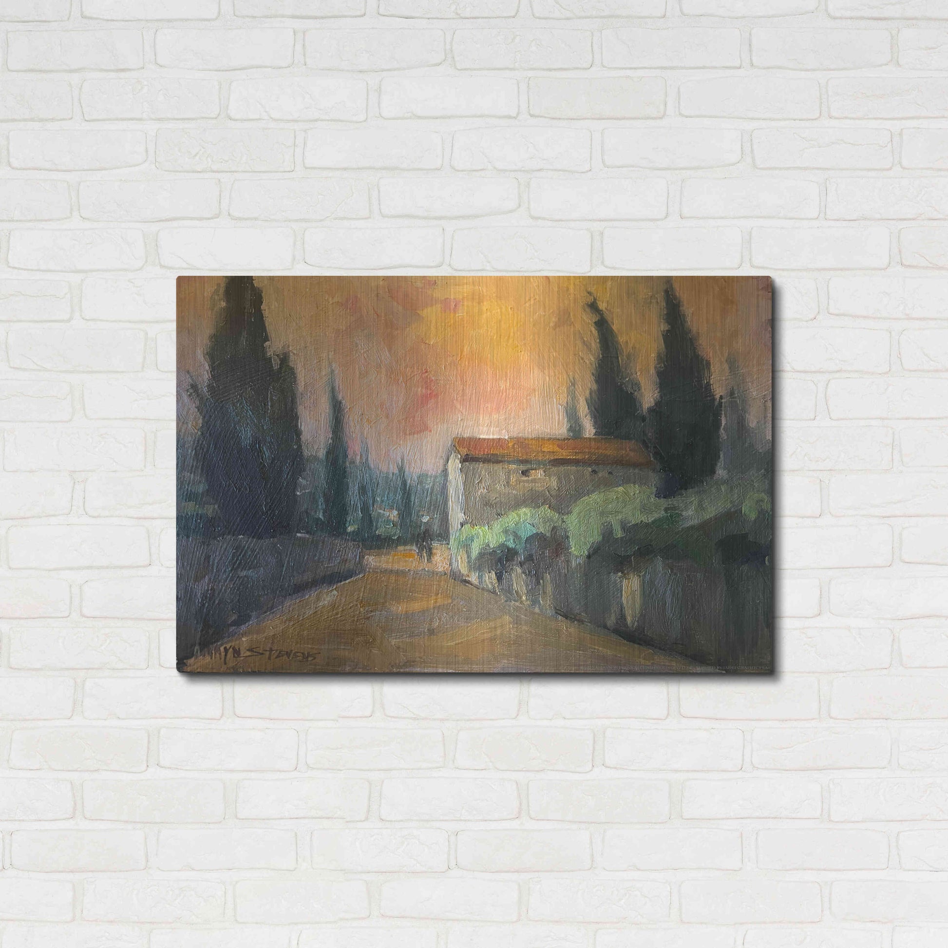 Luxe Metal Art 'French Farm' by Allayn Stevens, Metal Wall Art,36x24