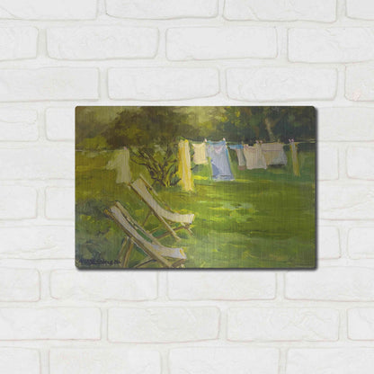 Luxe Metal Art 'French Lundry' by Allayn Stevens, Metal Wall Art,16x12