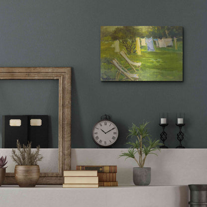 Luxe Metal Art 'French Lundry' by Allayn Stevens, Metal Wall Art,16x12