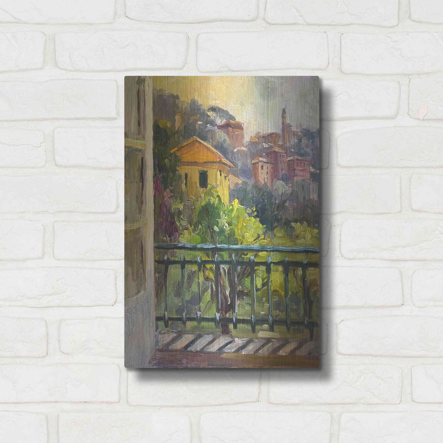Luxe Metal Art 'French Window' by Allayn Stevens, Metal Wall Art,12x16