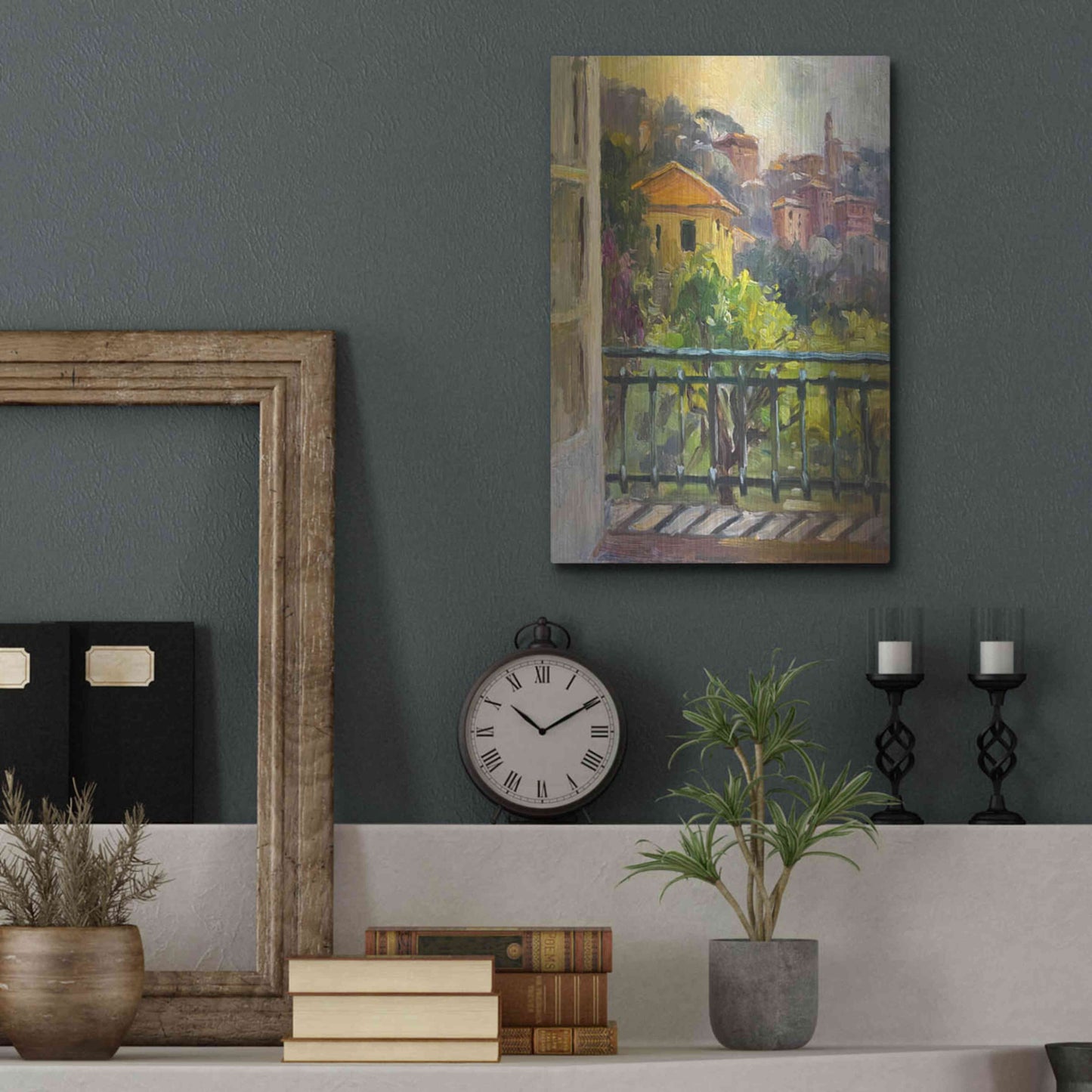 Luxe Metal Art 'French Window' by Allayn Stevens, Metal Wall Art,12x16