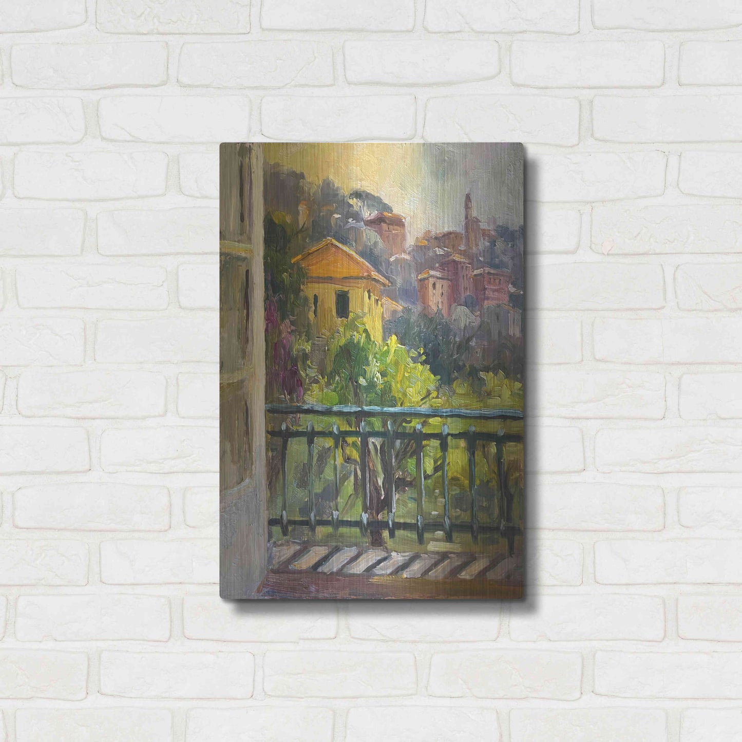 Luxe Metal Art 'French Window' by Allayn Stevens, Metal Wall Art,16x24