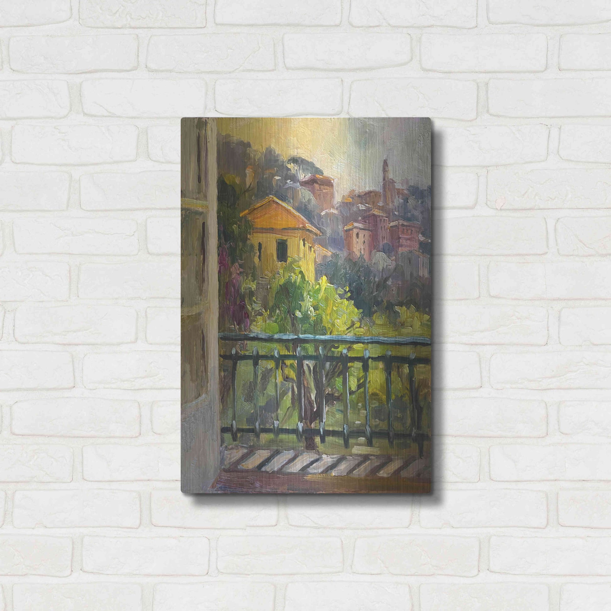 Luxe Metal Art 'French Window' by Allayn Stevens, Metal Wall Art,16x24