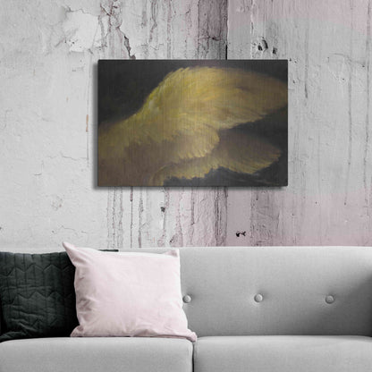 Luxe Metal Art 'Golden Wings 1' by Allayn Stevens, Metal Wall Art,36x24