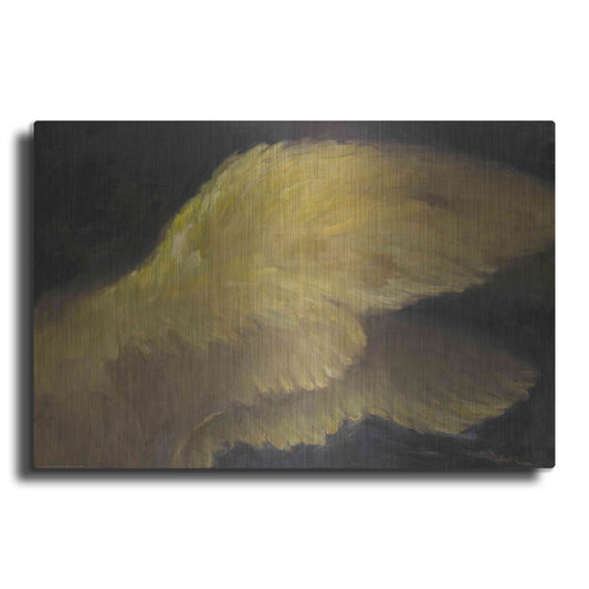 Luxe Metal Art 'Golden Wings 1' by Allayn Stevens, Metal Wall Art