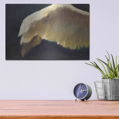 Luxe Metal Art 'Golden Wings 2' by Allayn Stevens, Metal Wall Art,16x12