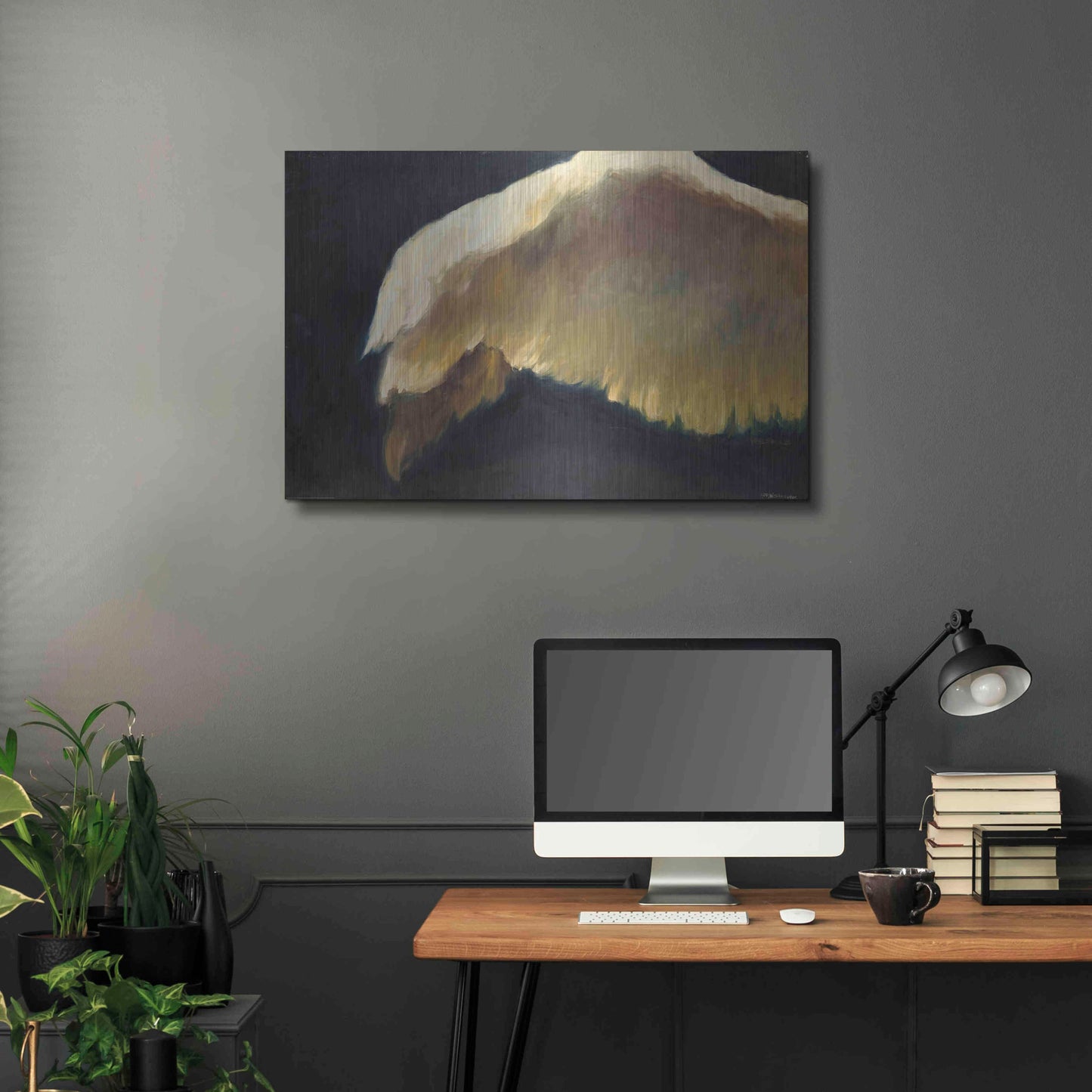 Luxe Metal Art 'Golden Wings 2' by Allayn Stevens, Metal Wall Art,36x24