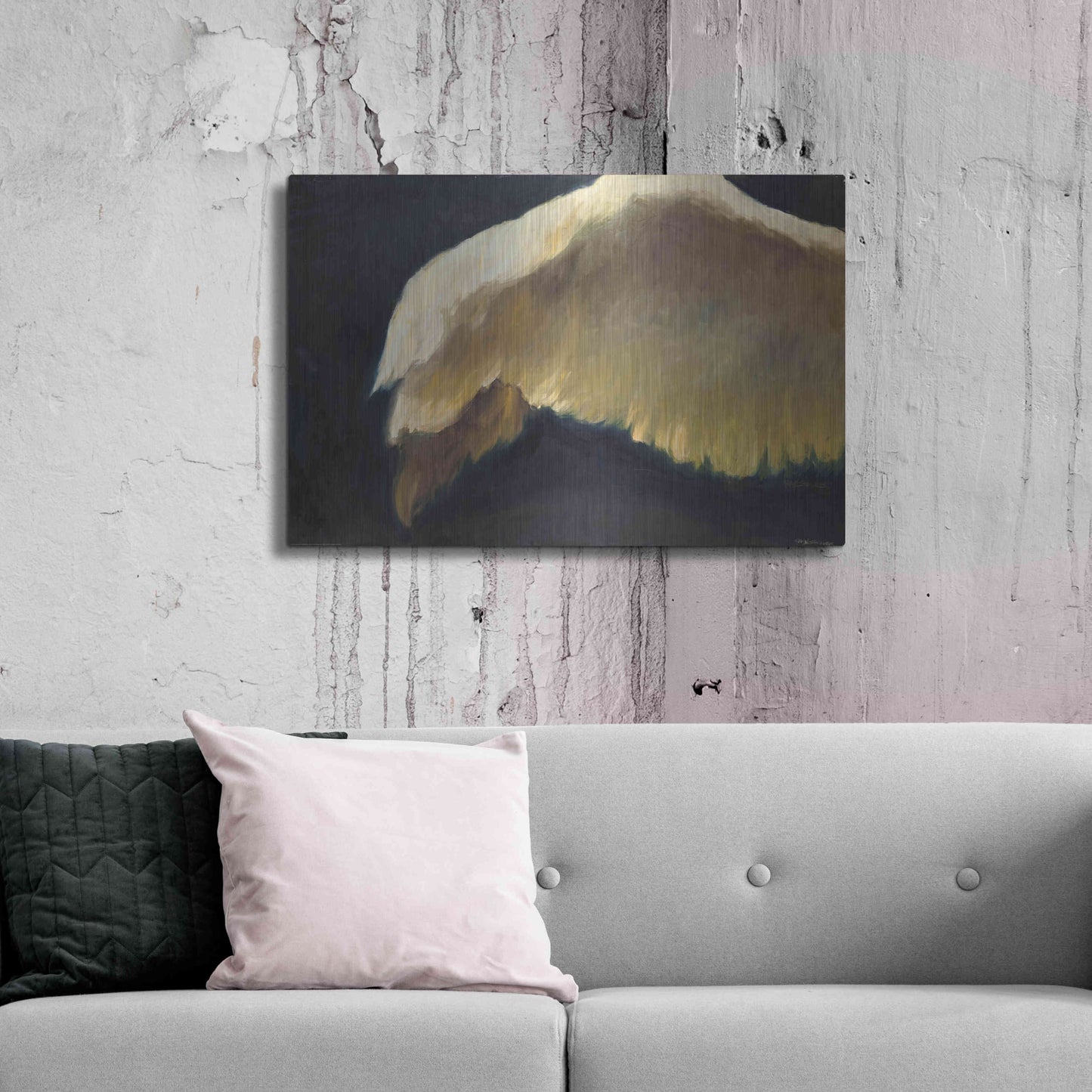 Luxe Metal Art 'Golden Wings 2' by Allayn Stevens, Metal Wall Art,36x24