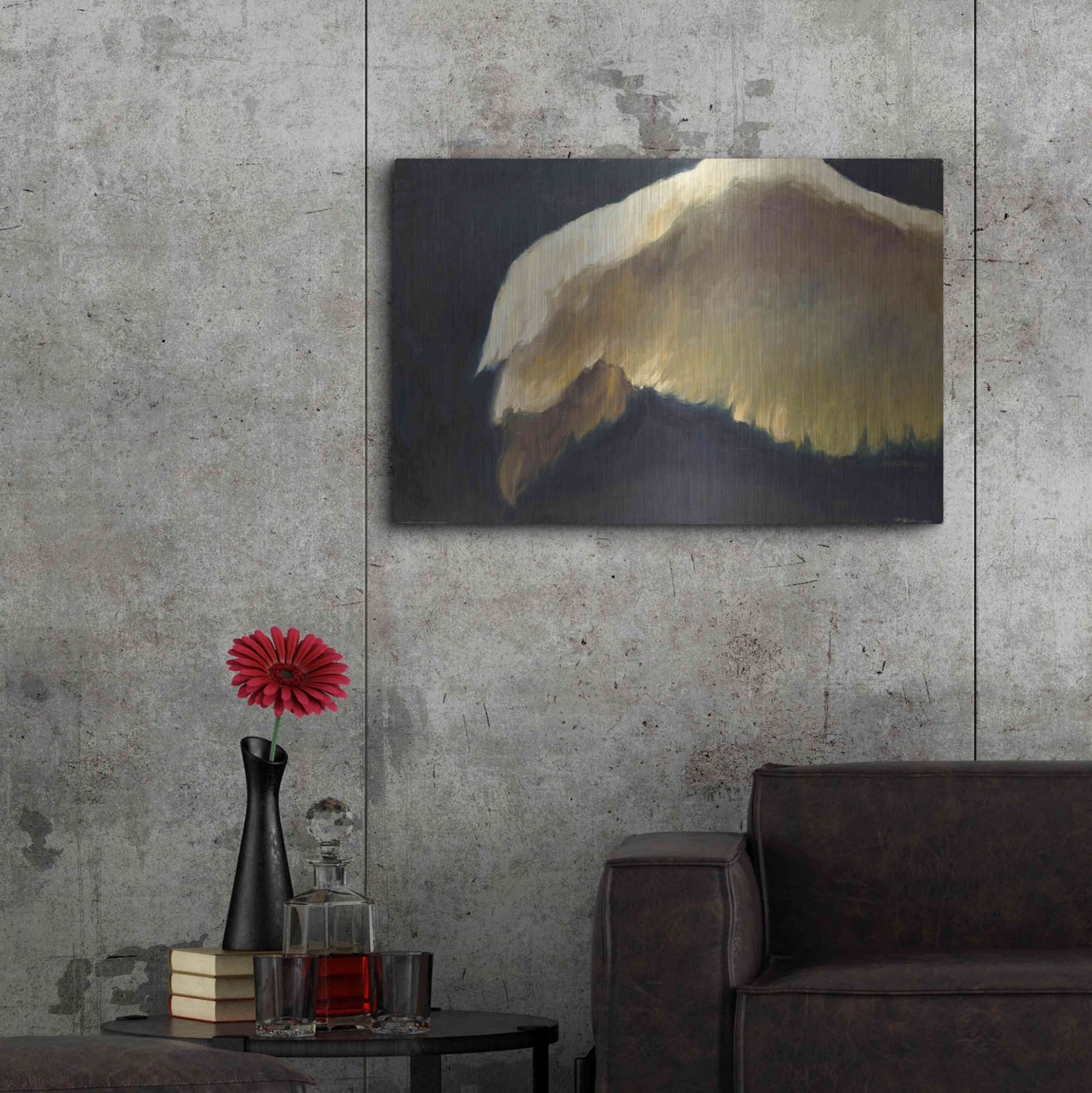 Luxe Metal Art 'Golden Wings 2' by Allayn Stevens, Metal Wall Art,36x24