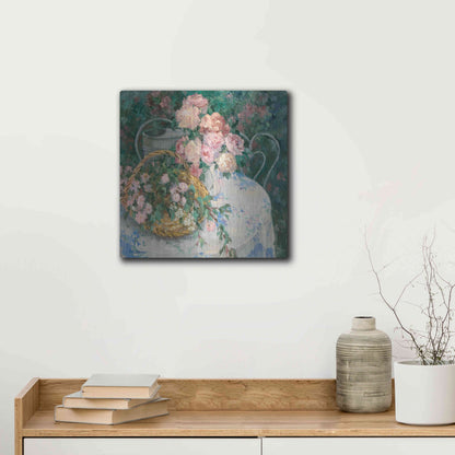 Luxe Metal Art 'Summer Bouquet' by Allayn Stevens, Metal Wall Art,12x12