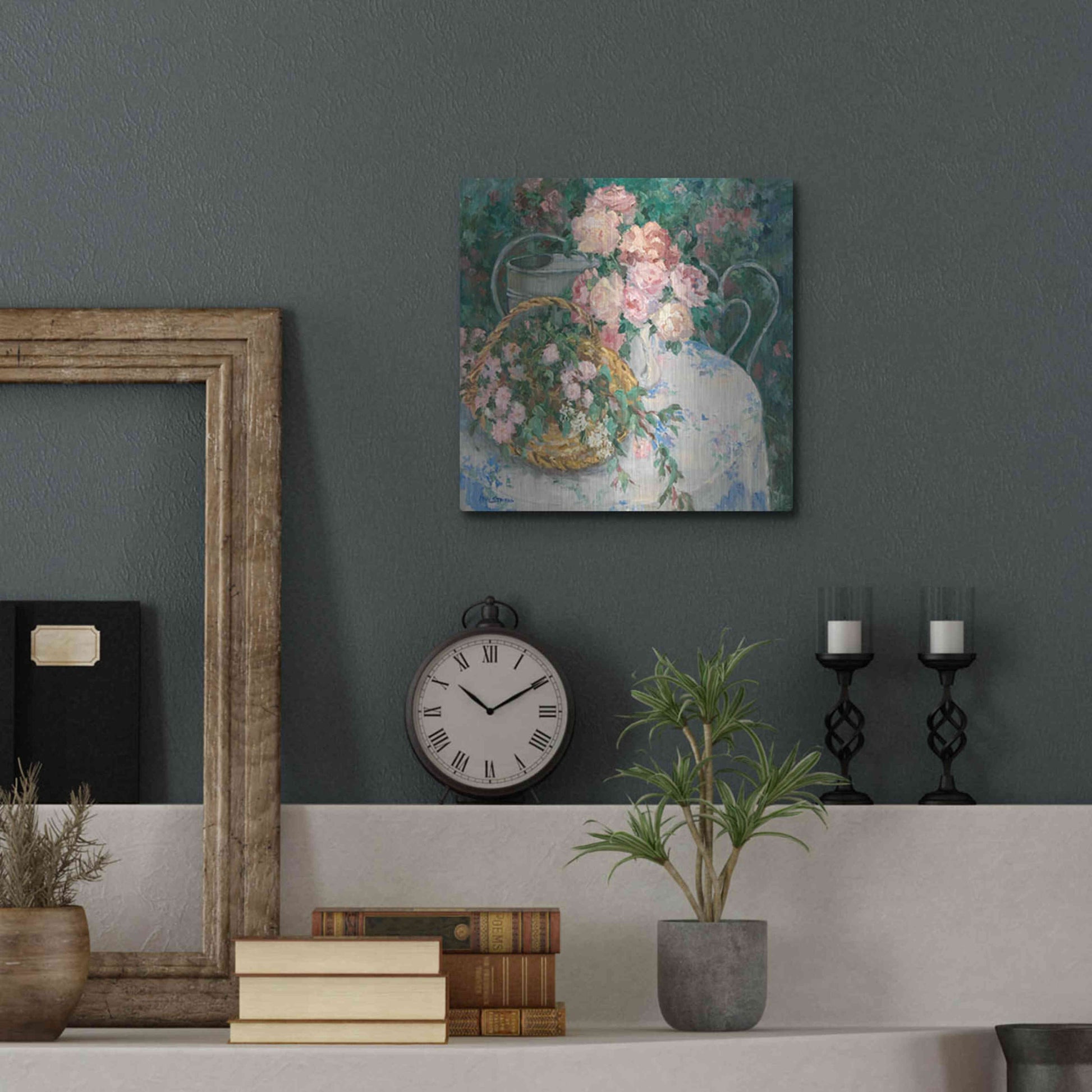 Luxe Metal Art 'Summer Bouquet' by Allayn Stevens, Metal Wall Art,12x12