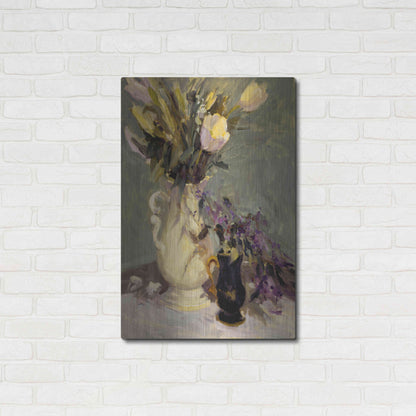 Luxe Metal Art 'Tulips And Lavender' by Allayn Stevens, Metal Wall Art,24x36