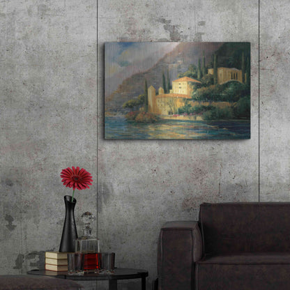 Luxe Metal Art 'Lake Villa' by Allayn Stevens, Metal Wall Art,36x24
